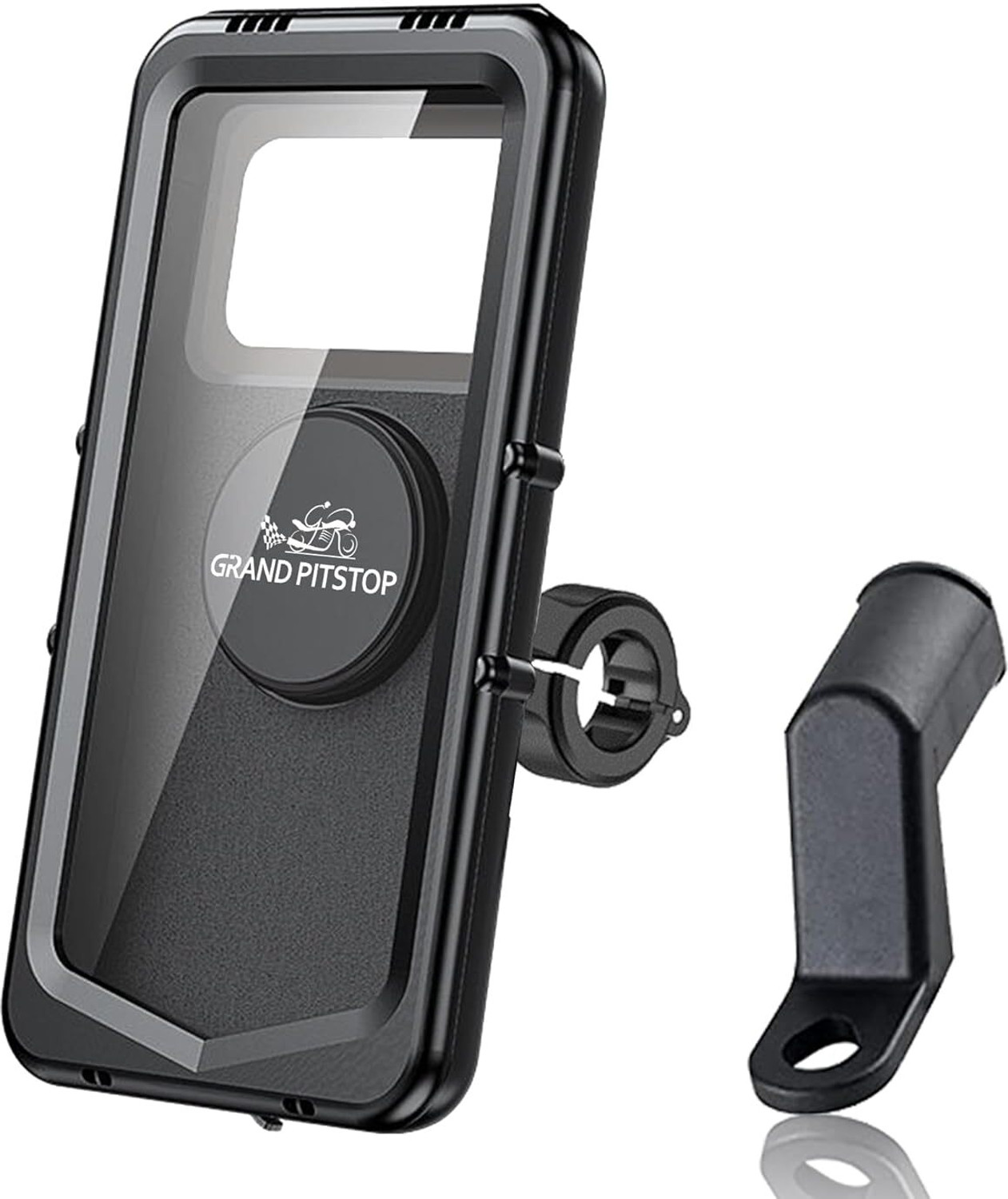 Image of GrandPitstop Waterproof Handlebar for Maps and GPS Navigation with 360 Rotation Phone Mount Bike Mobile Holder