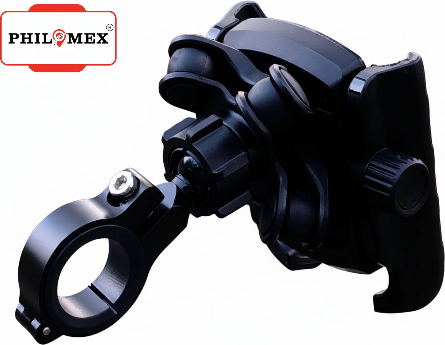 Philomex Anti-Vibration Damper Clip-On Bike Mobile Holder Black - Image 2