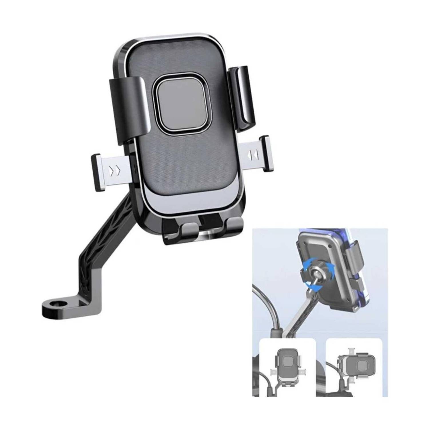 ALKINE XY-089 Bike/Scooty Mobile Holder | 360° Rotation | Lock Clamp | GPS & Navigation Bike Mobile Holder