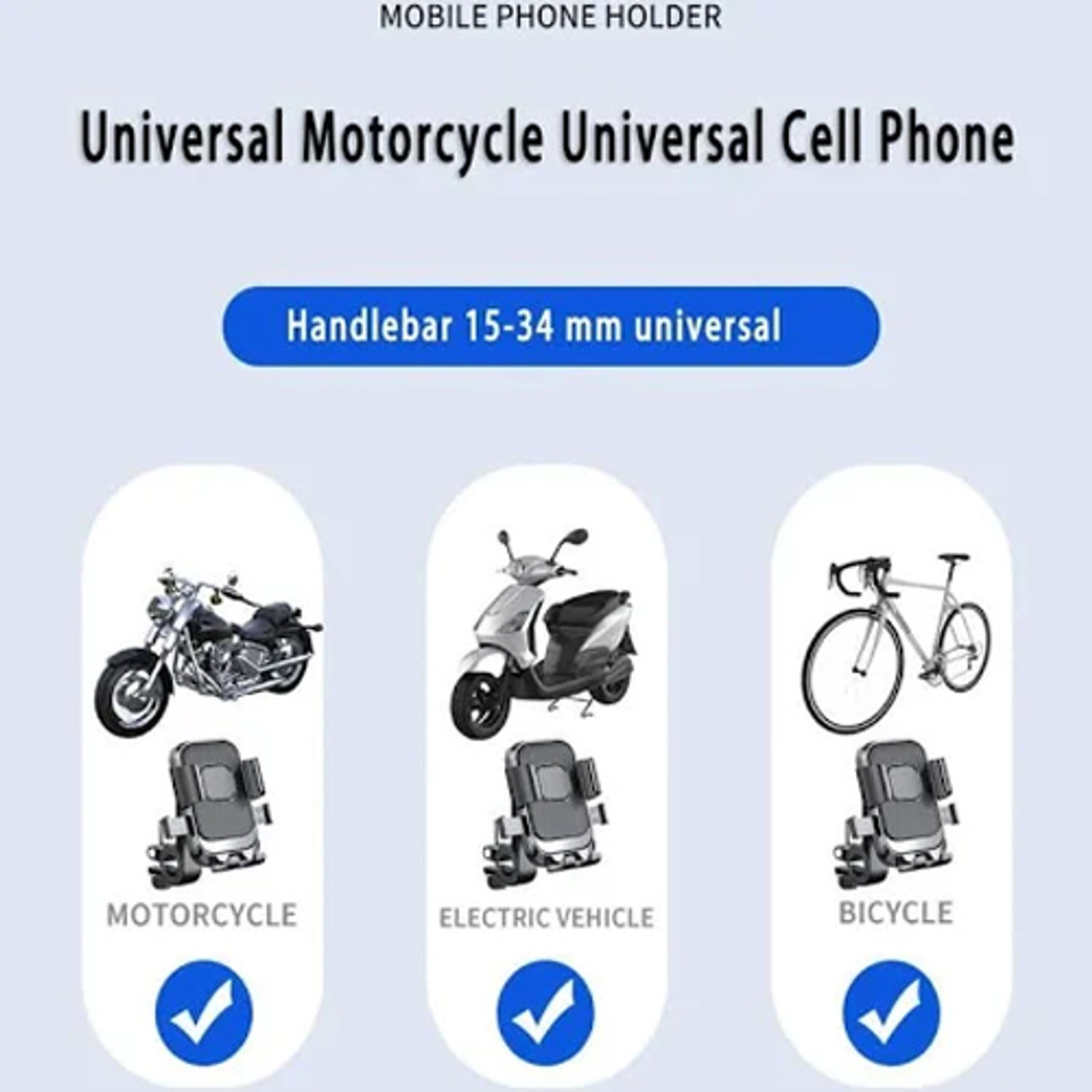 Image of TROST Premium Phone Mount For Bike Handle, 360 Rotation Adjustable, Universal Bike Mobile Holder