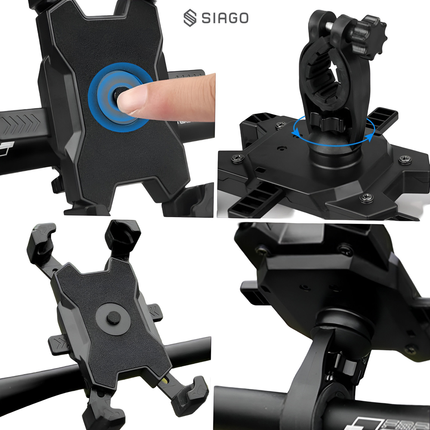 Image of SIAGO S4A Universal Bike Mount Holder with 360 Degree Rotation Bike Mobile Holder