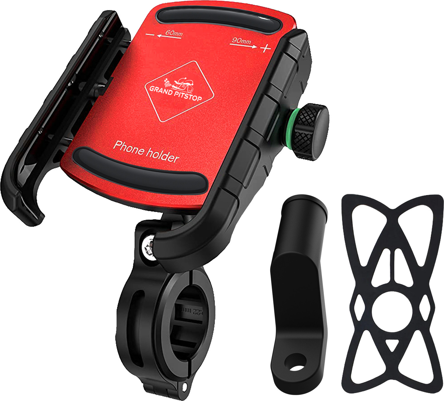 Image of GrandPitstop Jaw Grip 360 Rotation|Phone Mount for Motorcycle,Bicycle,Scooter|GPS Navigation Bike Mobile Holder