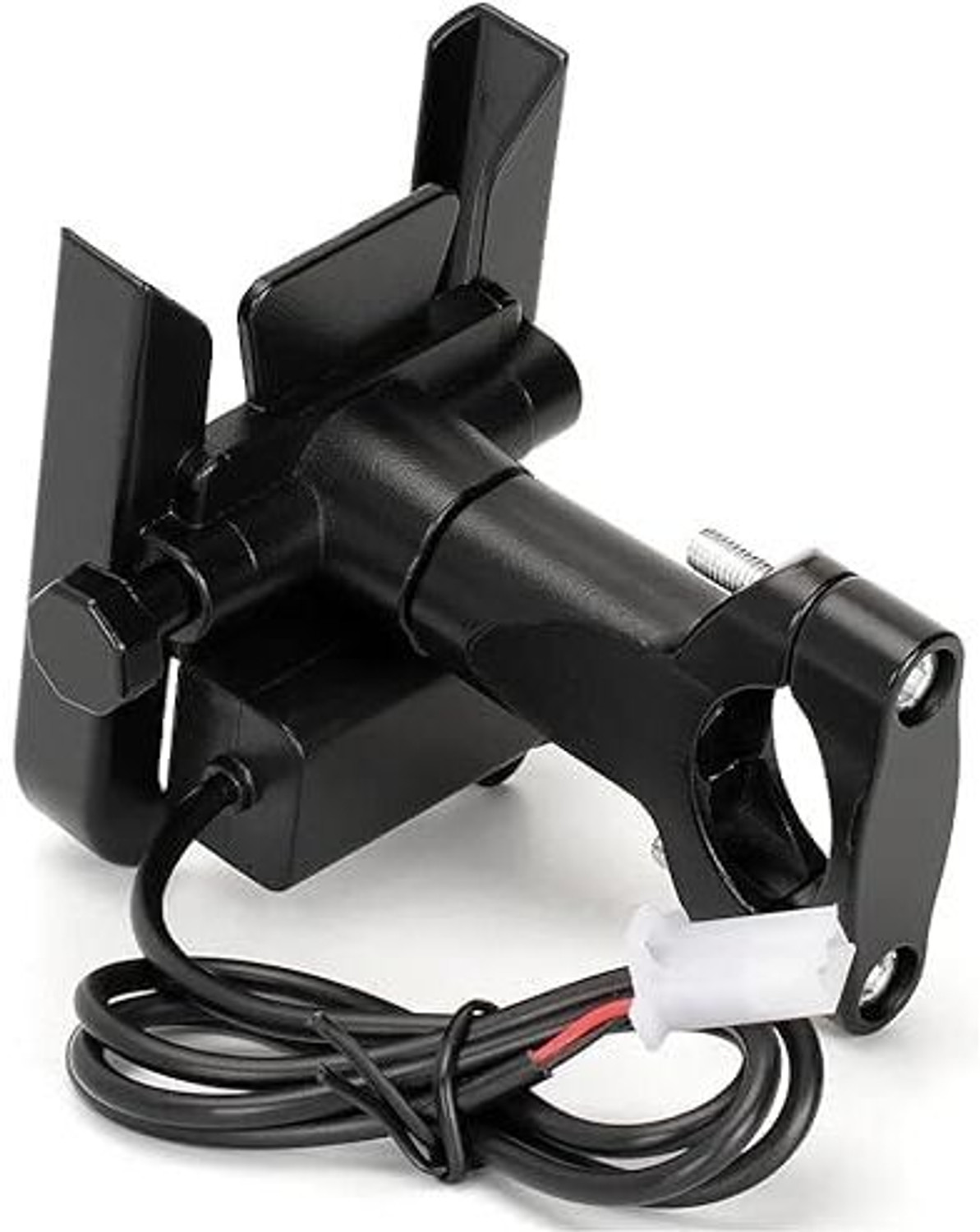 Image of Swaminex USB Bike Mobile Holder with Charging | Motorcycle Phone Mount Stand Bike Mobile Holder