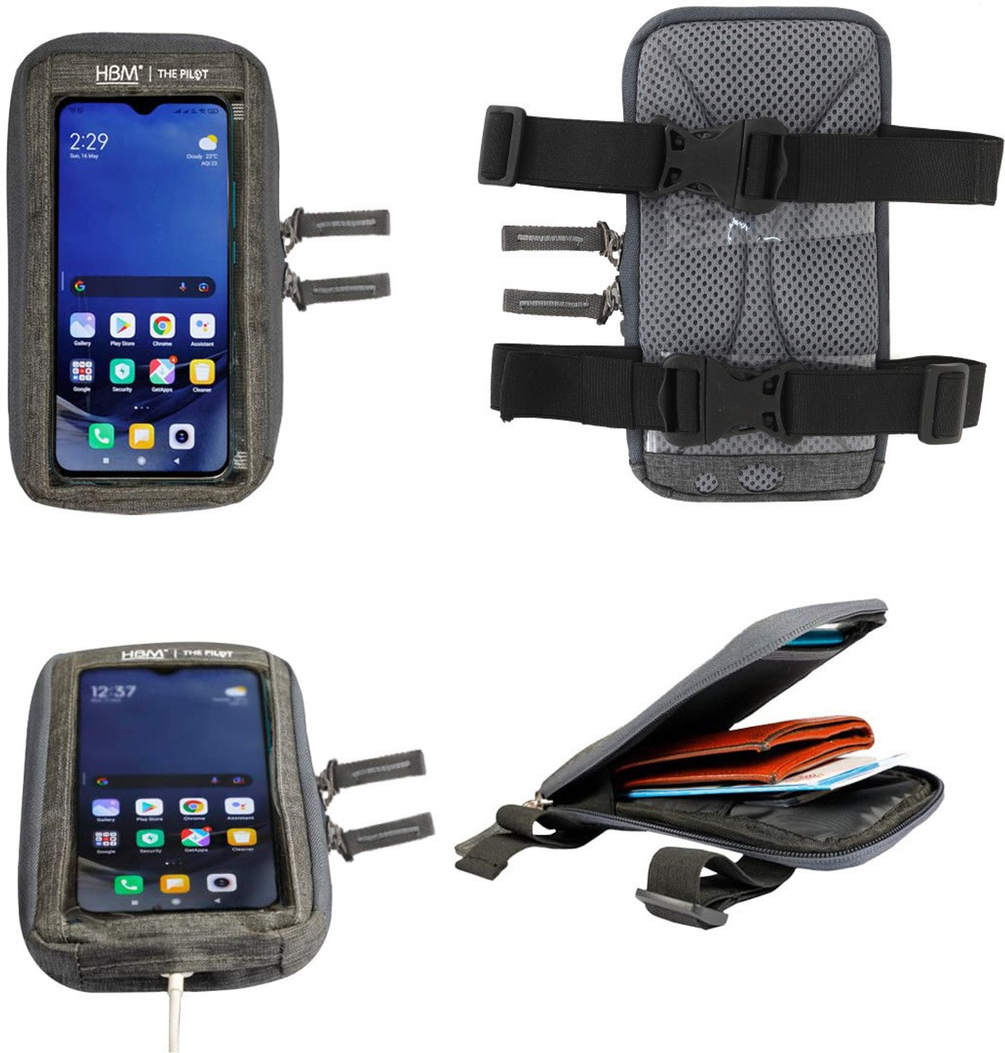 Image of HBM THE Pilot Mobile Holder for All Type of Scooters Activa scooty Bike Mobile Holder