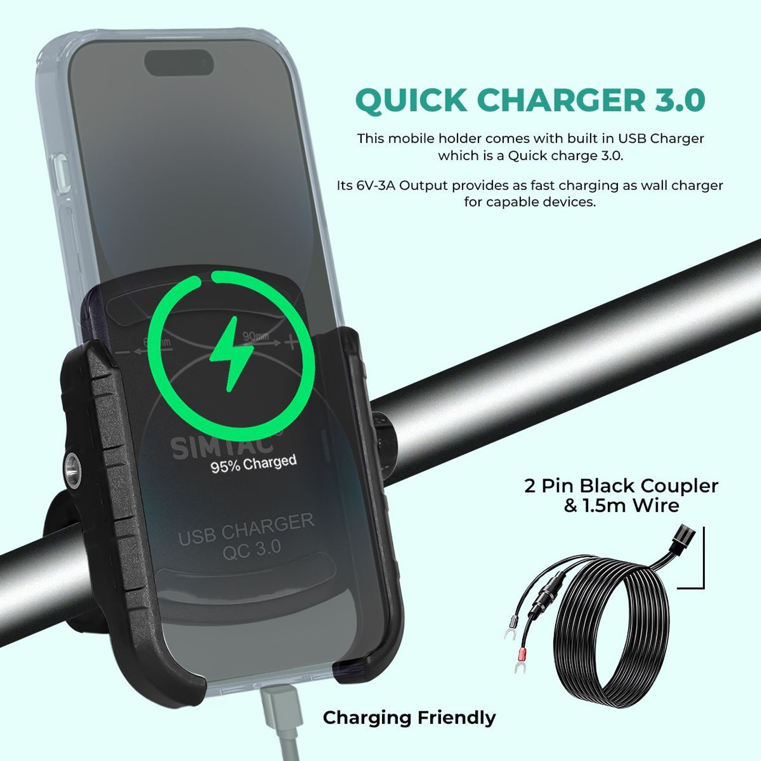 Image of SIMTAC MHC3-PRO Bike Mobile Holder