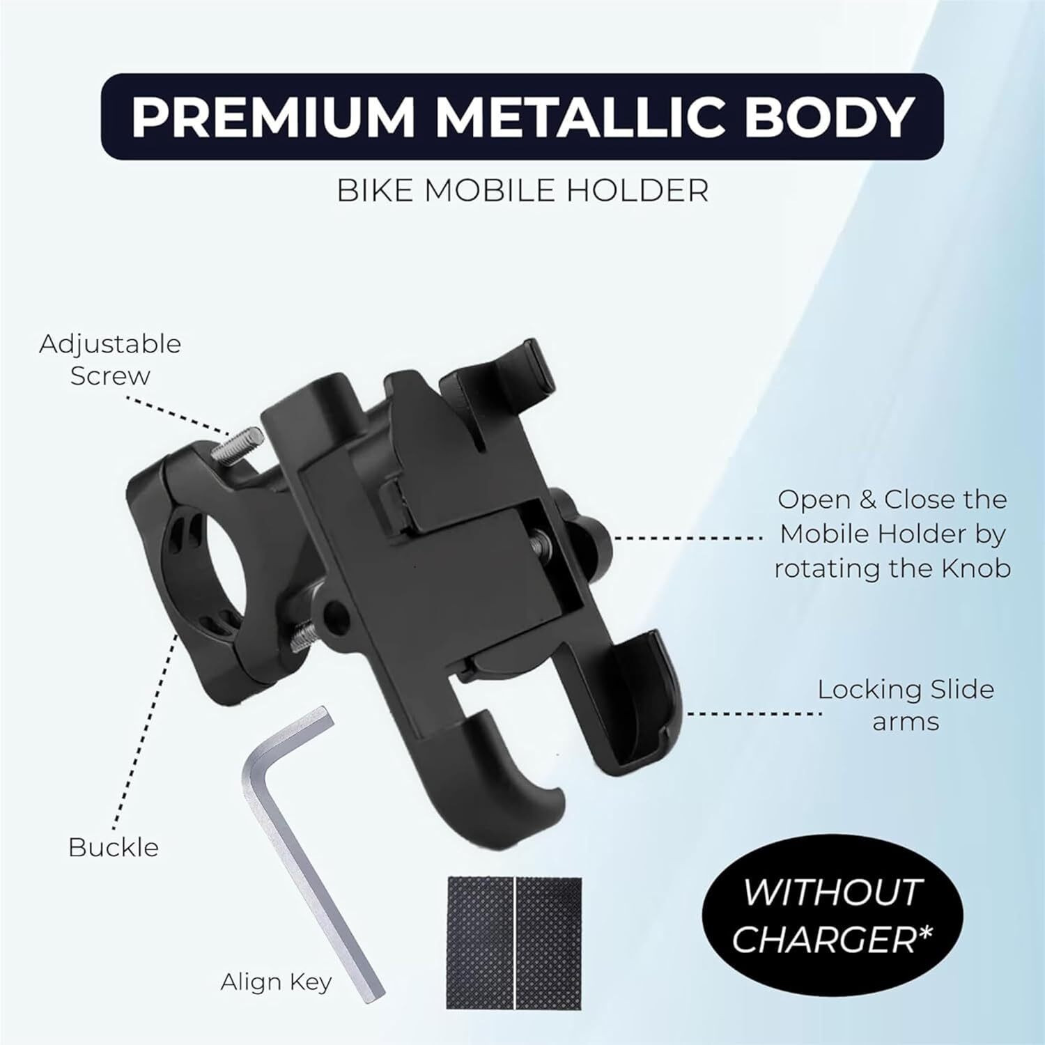 Image of TROST Premium Quality Universal 360 Degree-03 Metal Body Stand Fits All Smartphones Bike Mobile Holder