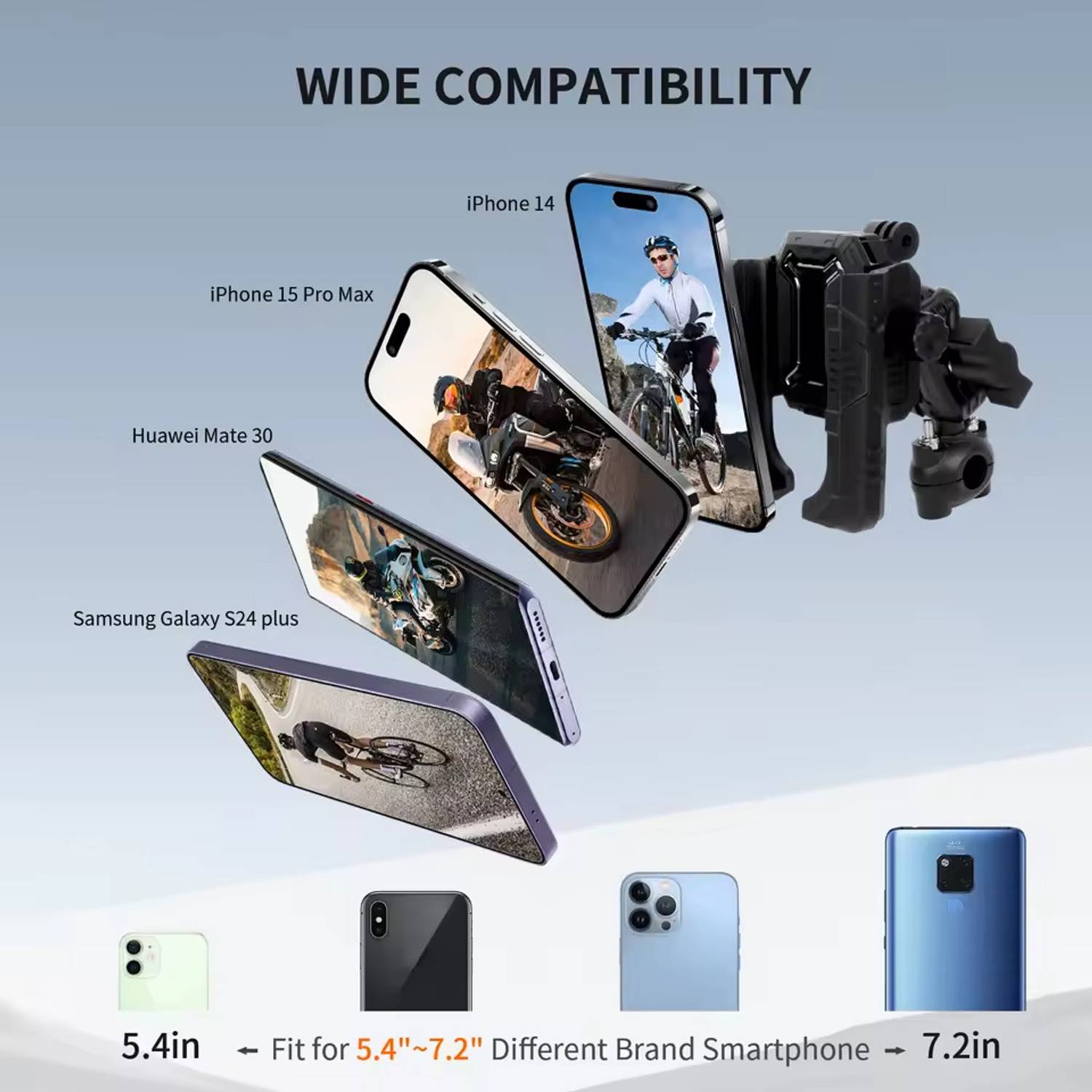 Miwings Phone Mount with Vibration Dampener, Dual Ball Head & Anti-Shock  Handlebar Bike Mobile Holder Price in India - Buy Miwings Phone Mount with  Vibration Dampener, Dual Ball Head & Anti-Shock Handlebar
