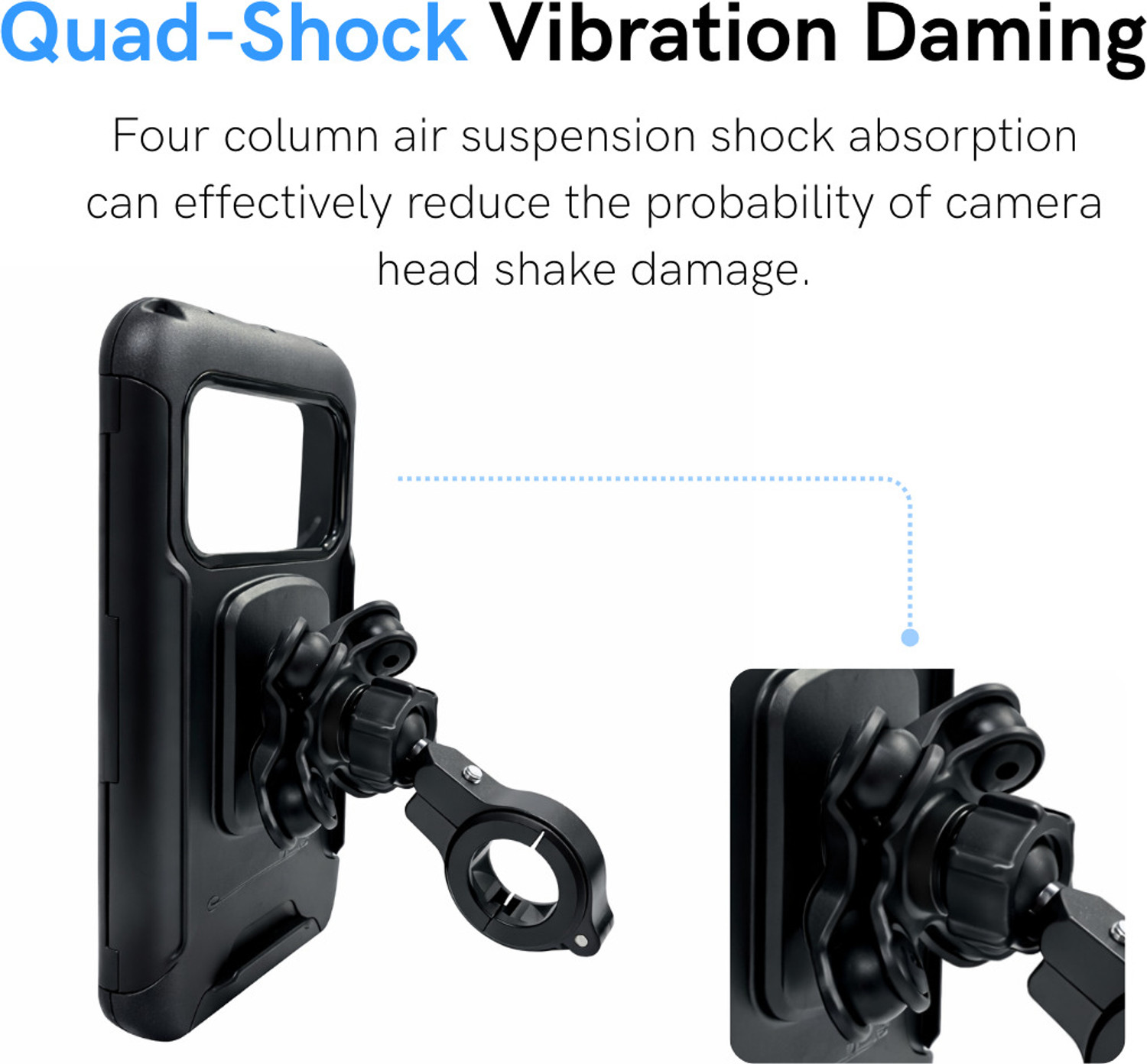 Image of ORCA FLEETTRACK ORCA FC3 Pro+ Waterproof Bike Mount, 360 Vibration Holder Bike Mobile Holder