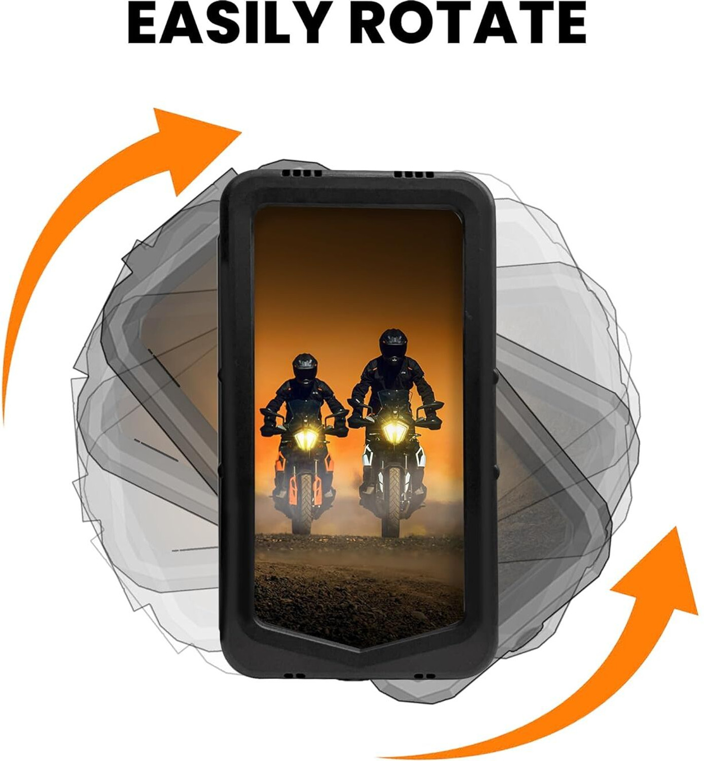 Image of GrandPitstop Waterproof Handlebar for Maps and GPS Navigation with 360 Rotation Phone Mount Bike Mobile Holder
