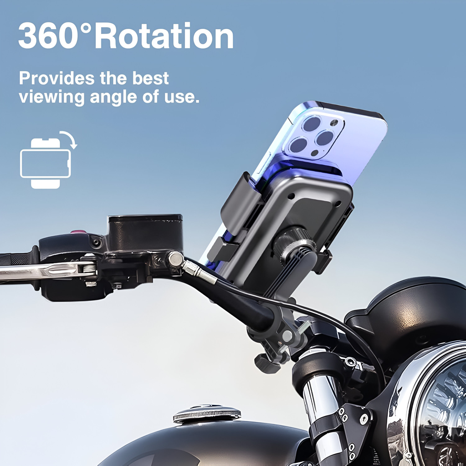 Image of Hackshow XY088 AutoLock Grip Mobile Holder for Bikes Bike Mobile Holder