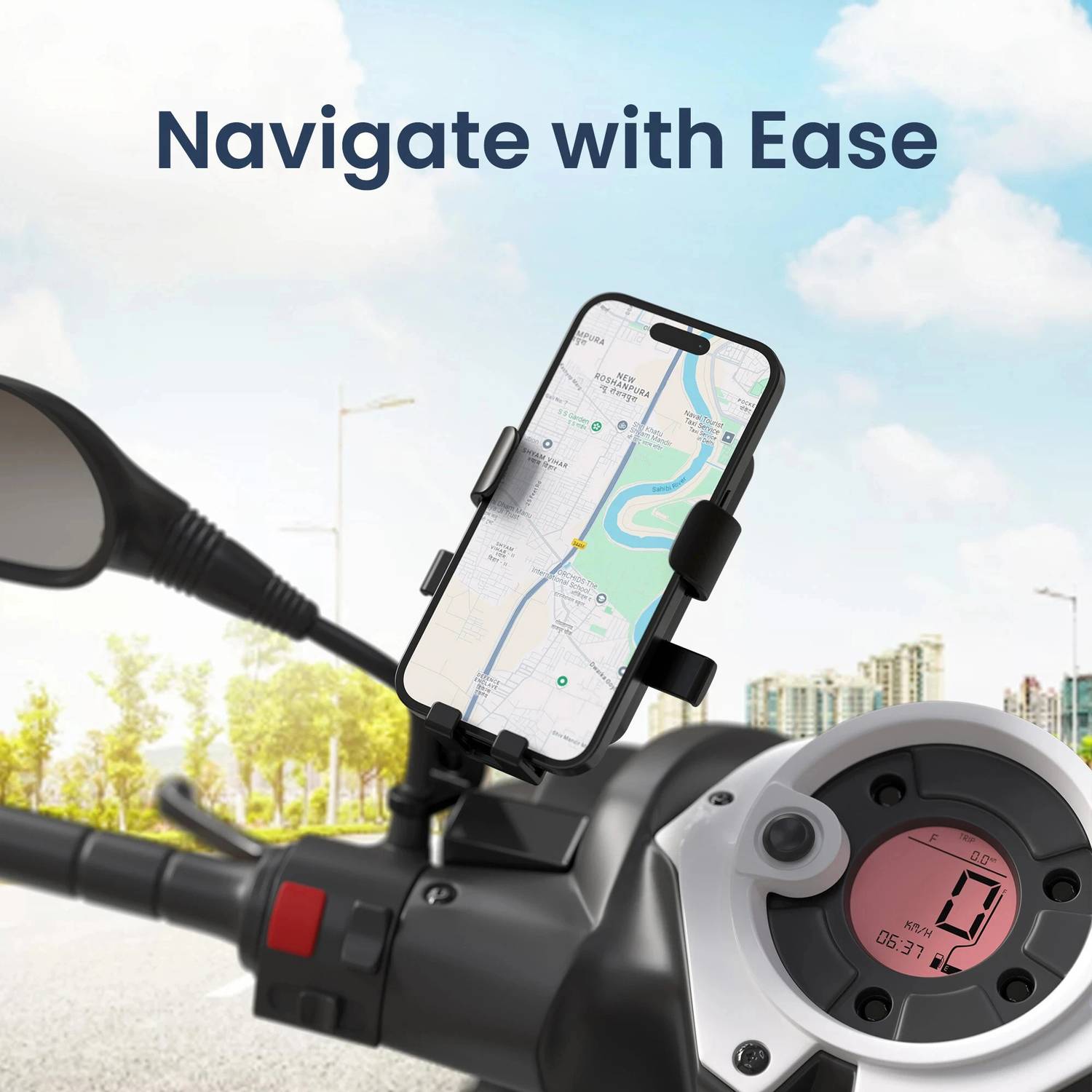 Portronics Mobike 5 Bike Phone Stand Black - Image 2