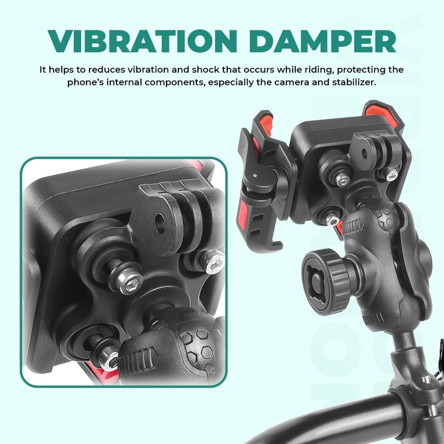 Image of SIMTAC SIMTAC Adjustable Mobile for Bike & Scooters Secure Lock Bike Mobile Holder