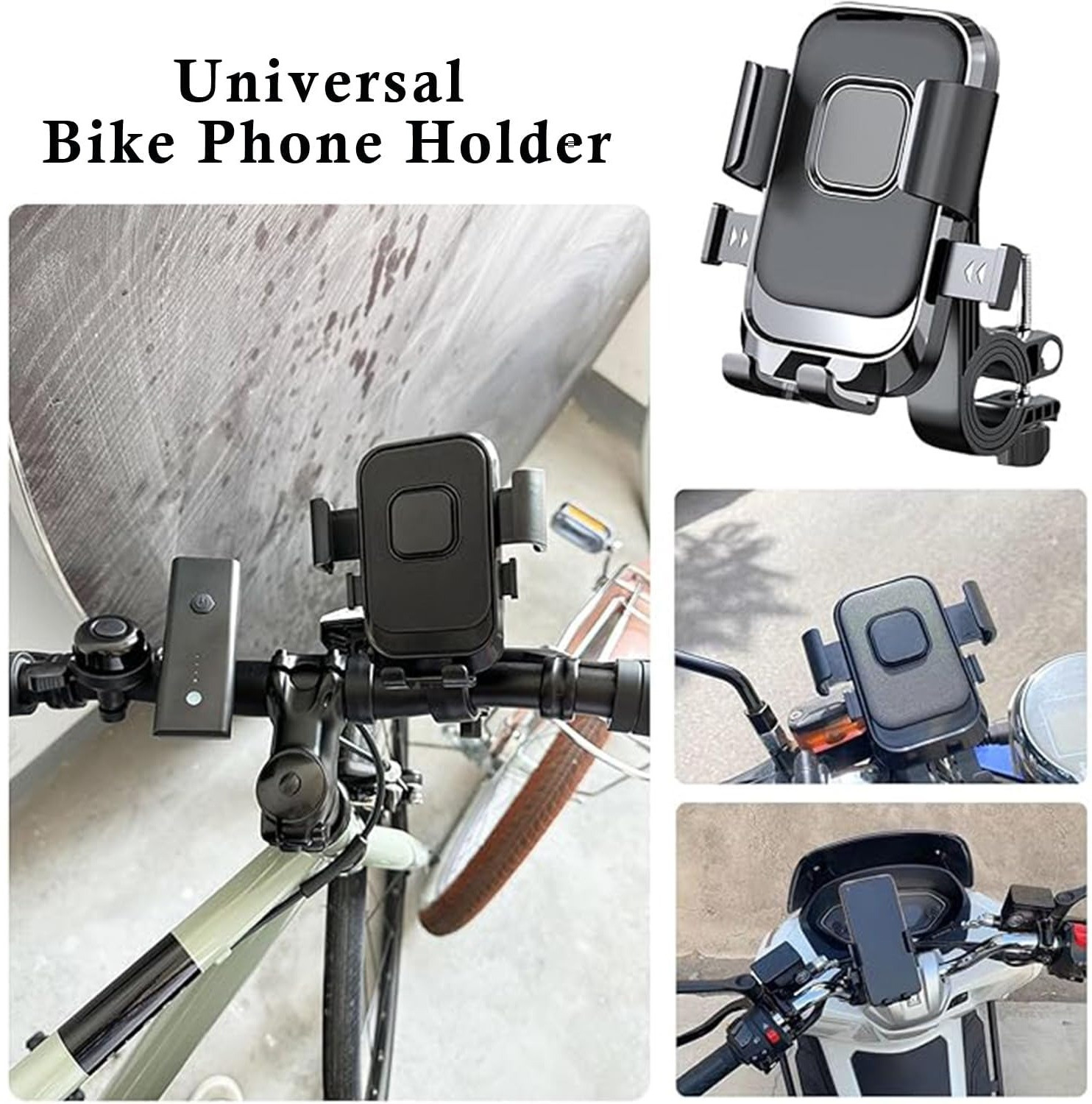 Image of NETZI XY088 2025 Upgraded Smartphone Bike Holder Anti-Shake Grip & 360 Rotation Bike Mobile Holder