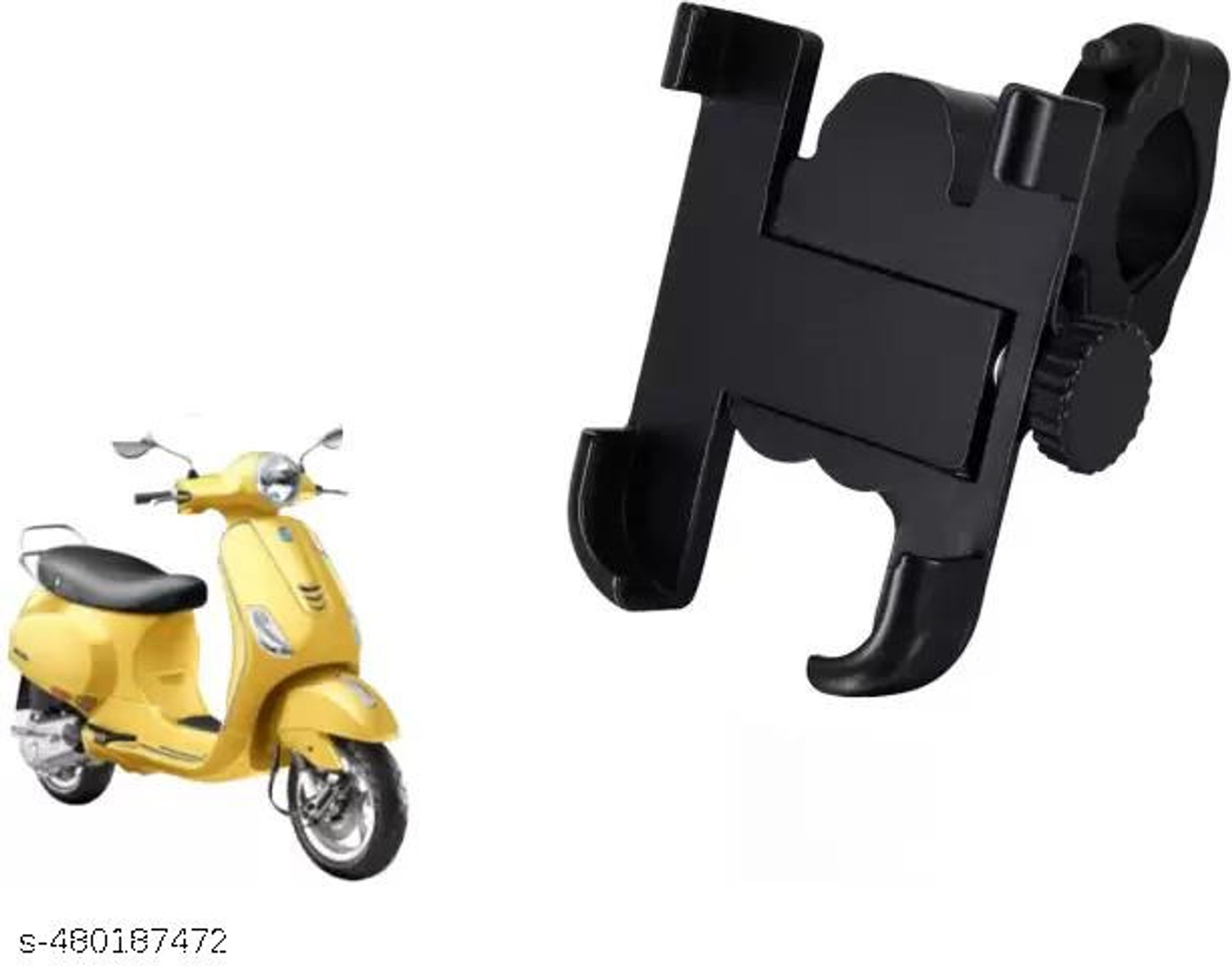 Image of Autofledge Universal Metal Body 360 Degree Rotating Handlebar Cradle Stand with USB Charger Bike Mobile Holder