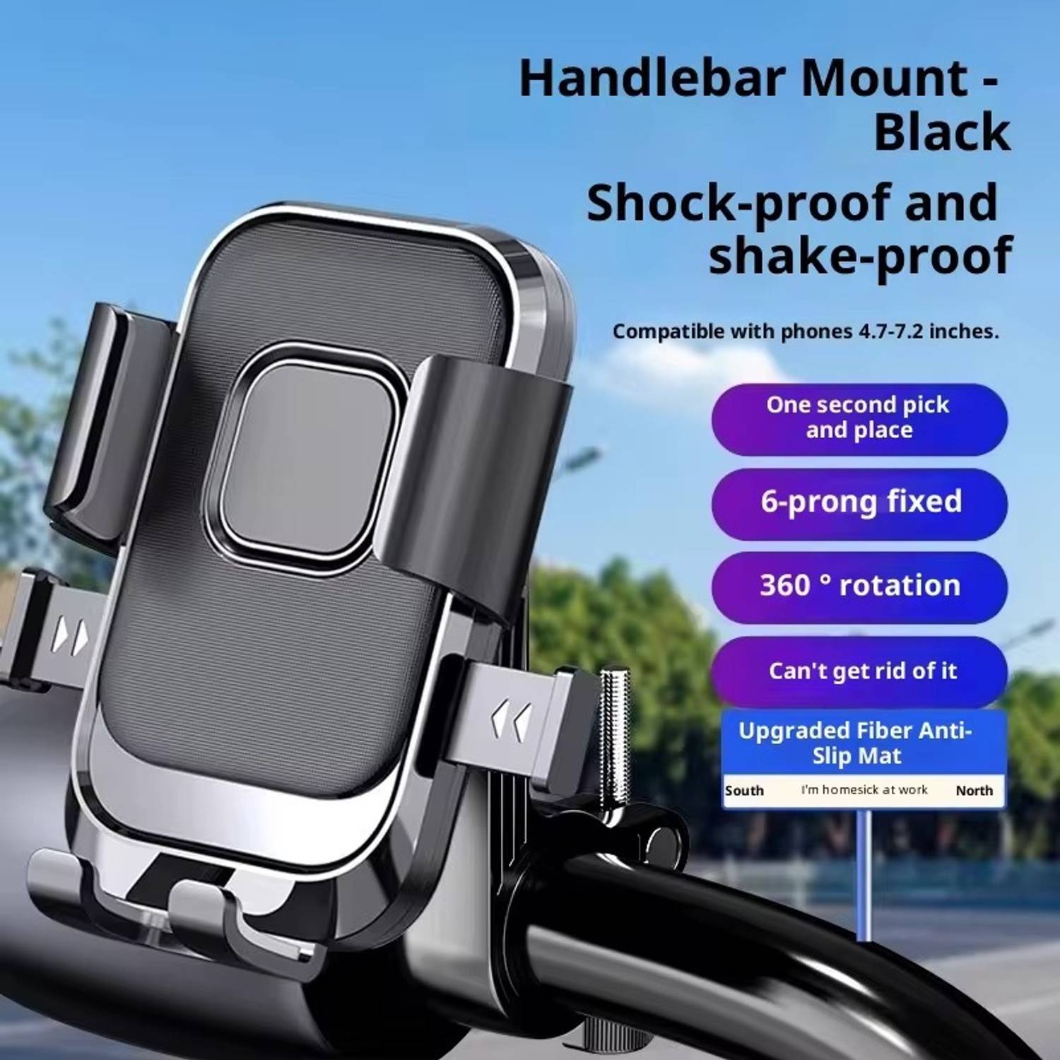 Gadgetturbo Bike Mobile Holder Black - Image 2