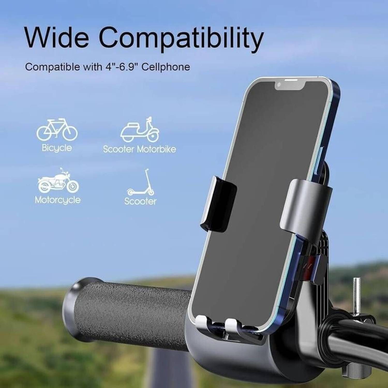 utkrist Adjustable Anti-Shake Bike Mobile Stand - Image 2