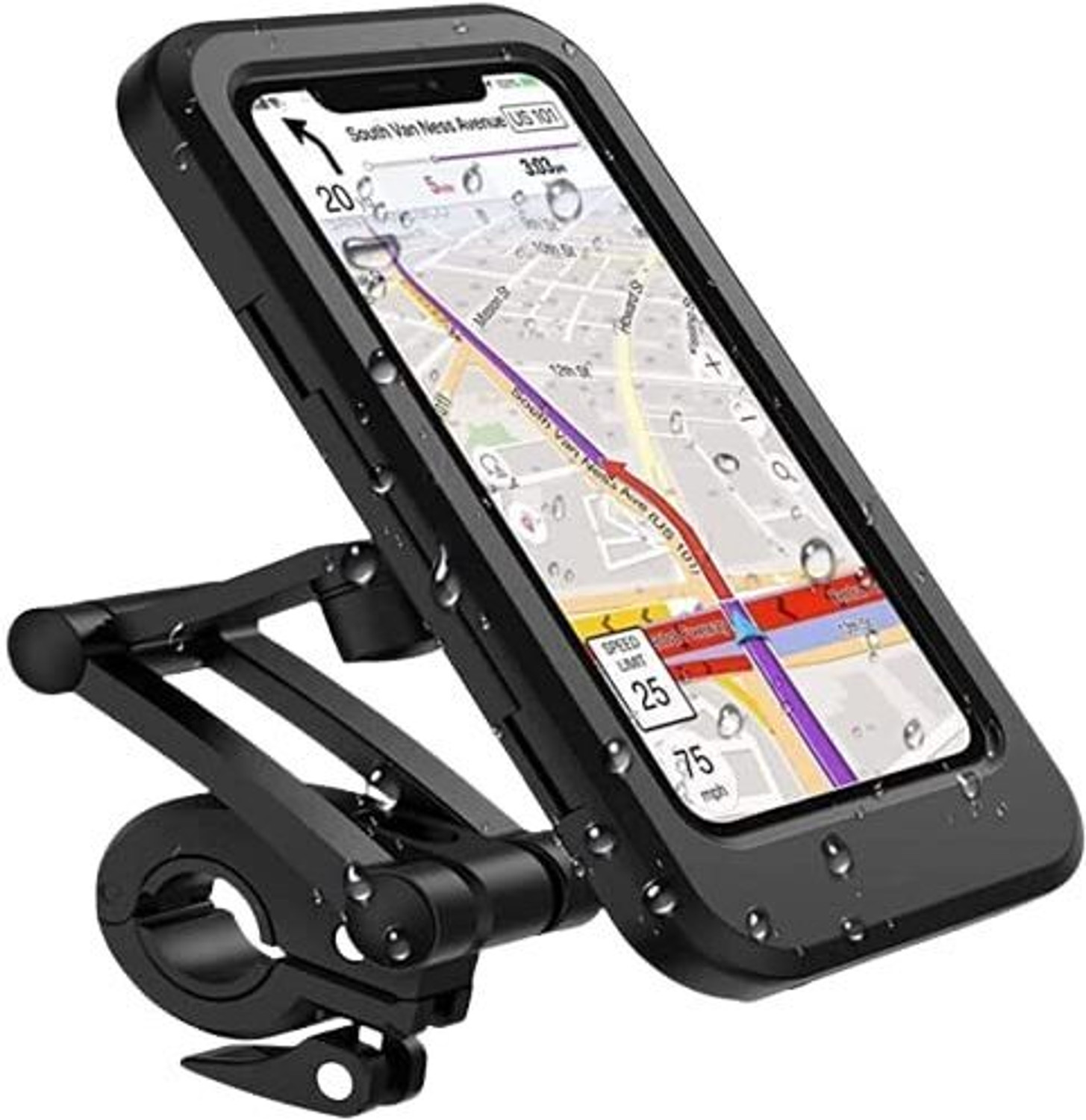 Image of VOFFY Adjustable Waterproof Motorcycle Bike Phone Holder Case stand Bike Mobile Holder