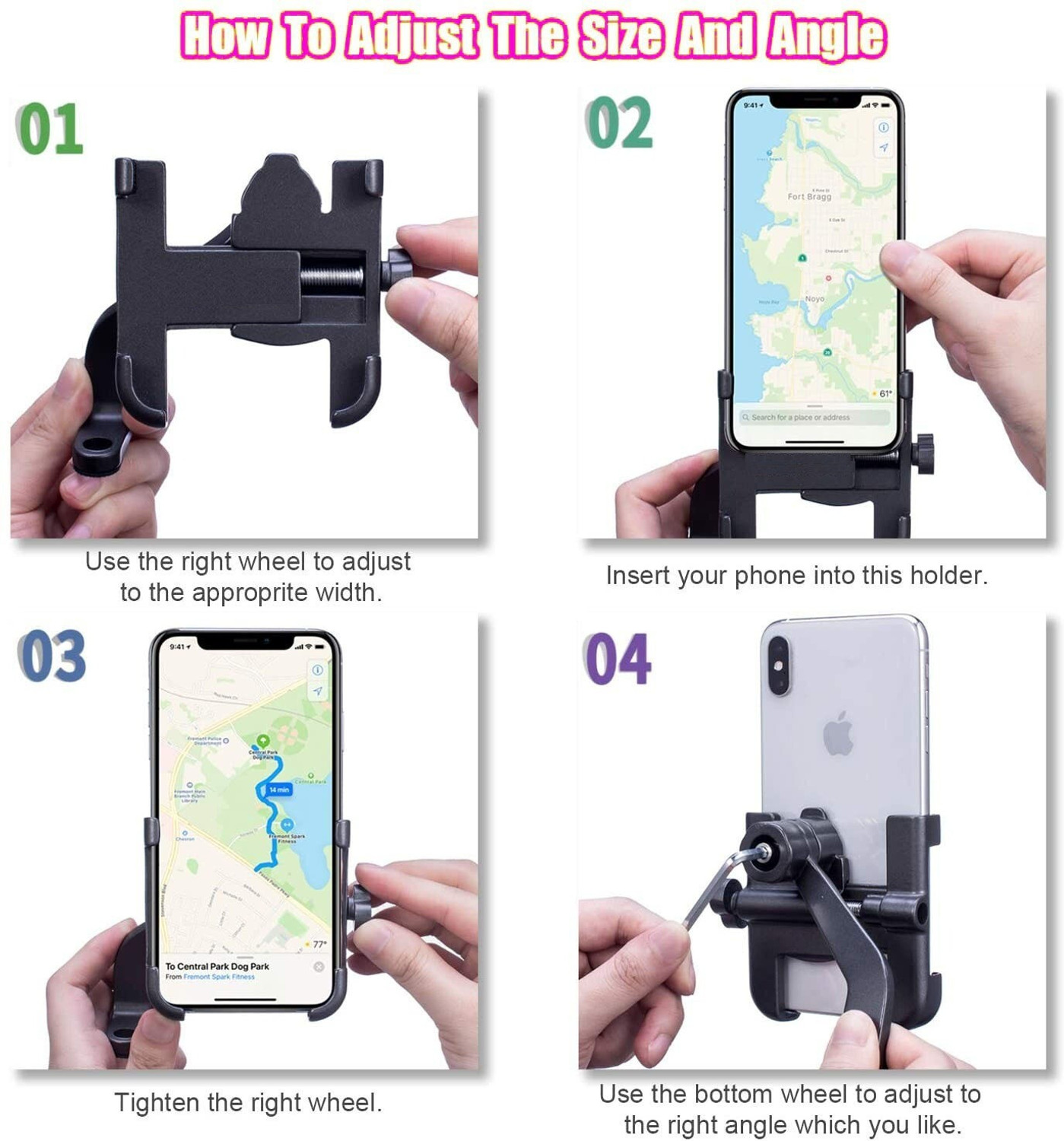 Image of Ultra Wise Mirror Fitting Metal Mobile Holder For TVS NTORQ Bike Mobile Holder