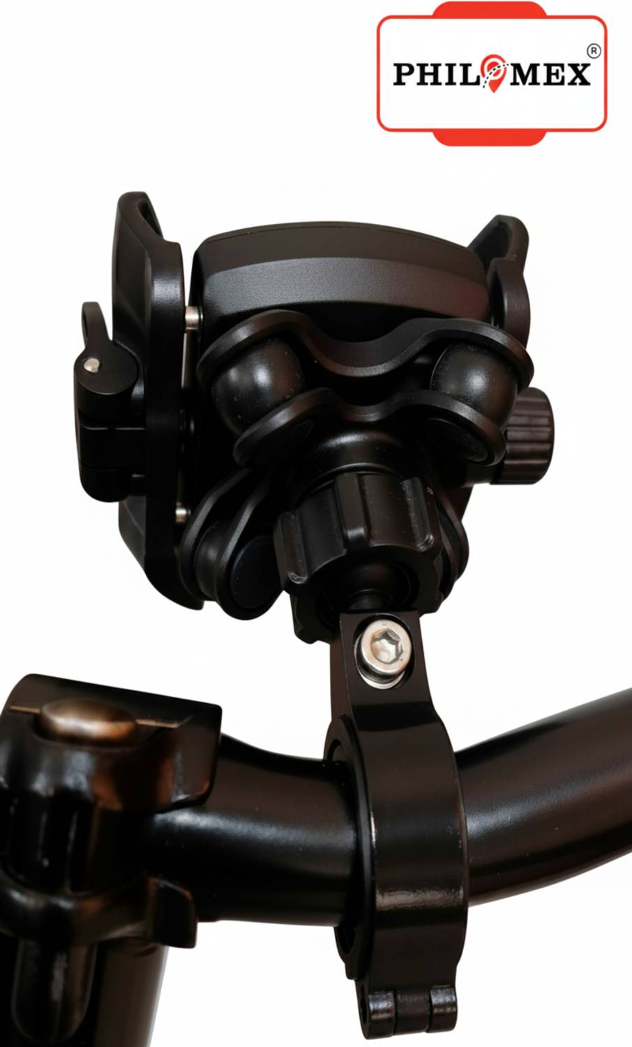 Philomex Anti-Vibration Damper Clip-On Bike Mobile Holder Black - Image 5