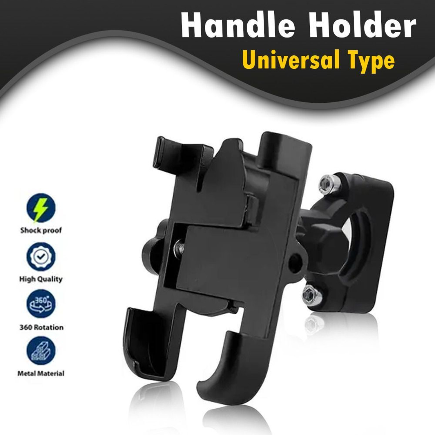 Image of AMIRIDE Bike Phone Aluminum Bicycle Mobile Phone Holder Motorcycle Bike Handle Mount Bike Mobile Holder