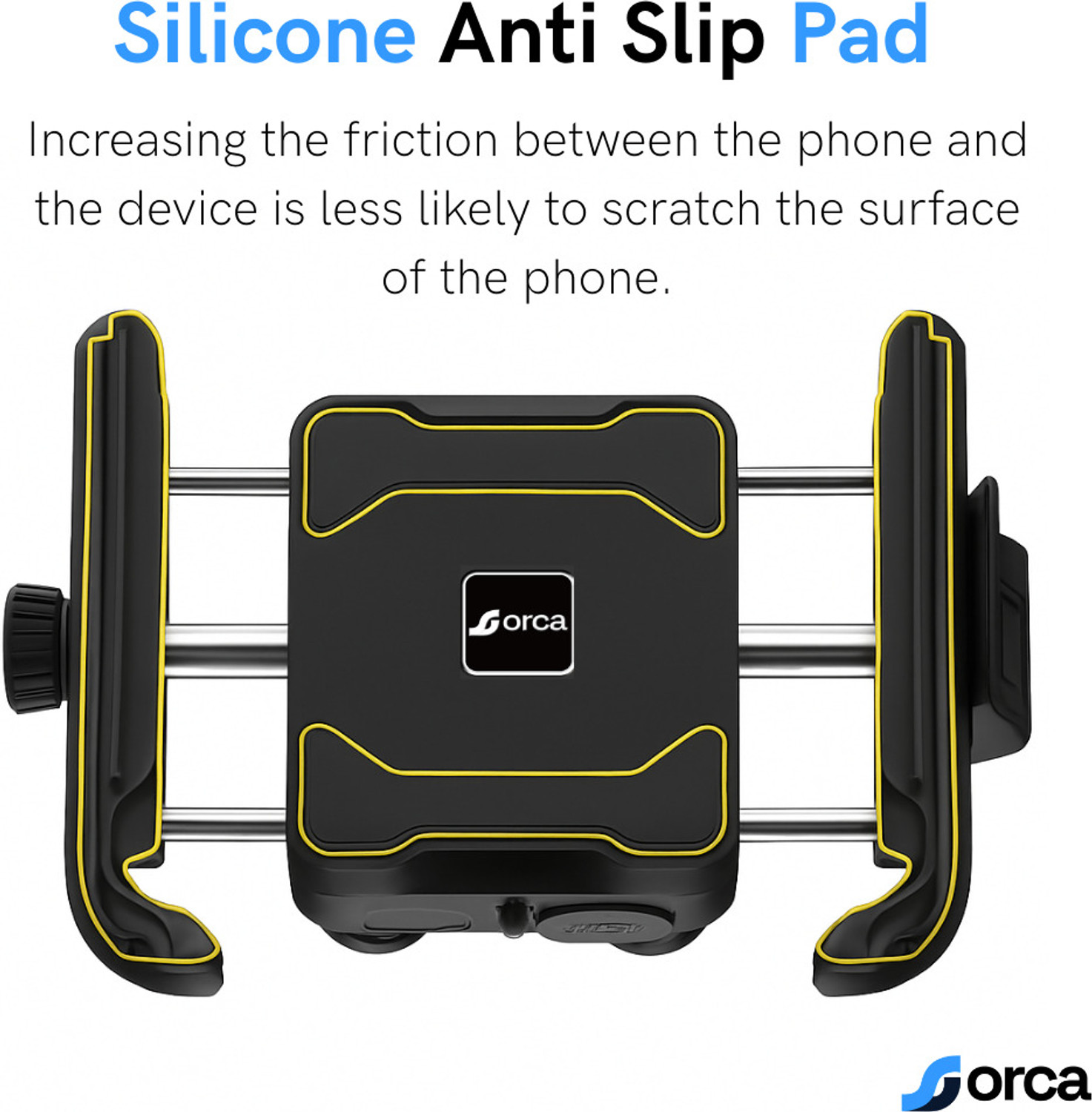 Image of ORCA M21 Pro+ Bike Phone Mount, Quad-Shock Dampener, 360 Quick Release Stable! Bike Mobile Holder