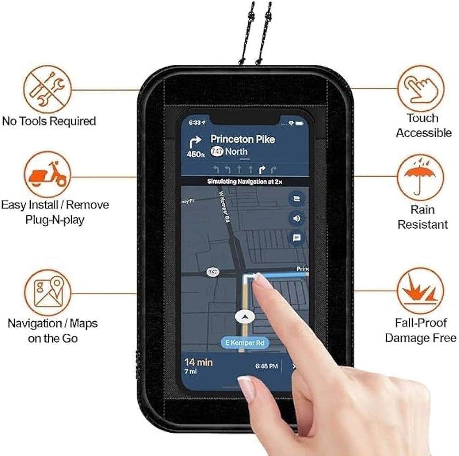 Image of Darkview Mobile Holder Mount Pouch Bag Waterproof-871 Bike Mobile Holder