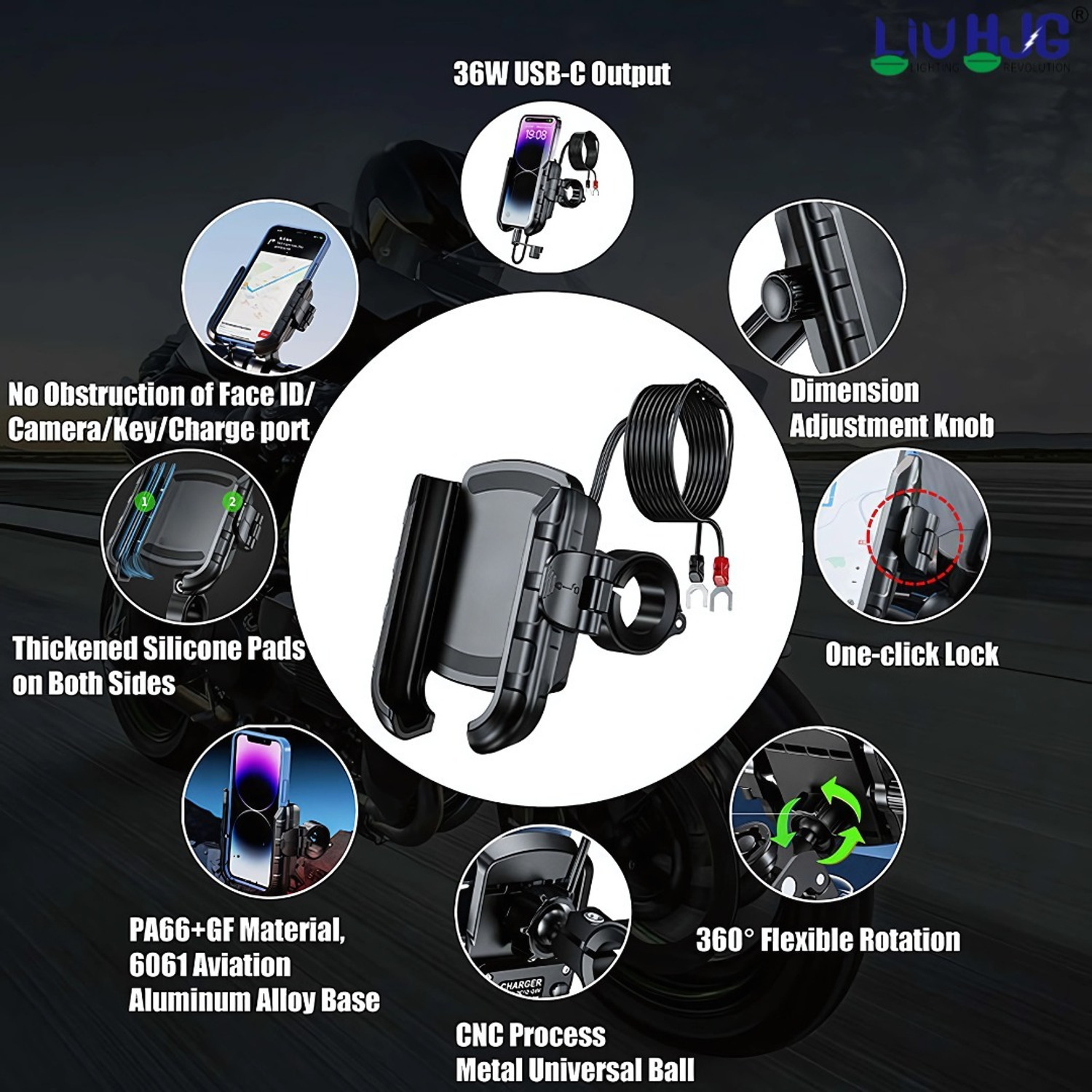 Image of LIU HJG Bike Mobile Holder Bike Mobile Holder