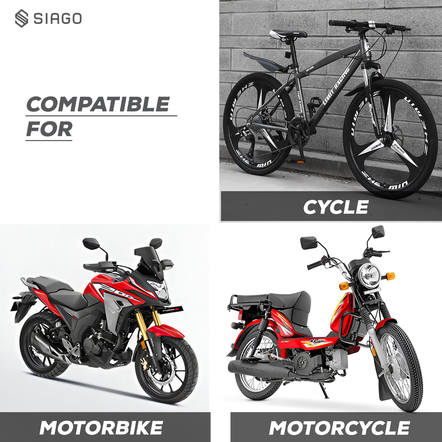 Image of SIAGO S4A Universal Bike Mount Holder with 360 Degree Rotation Bike Mobile Holder