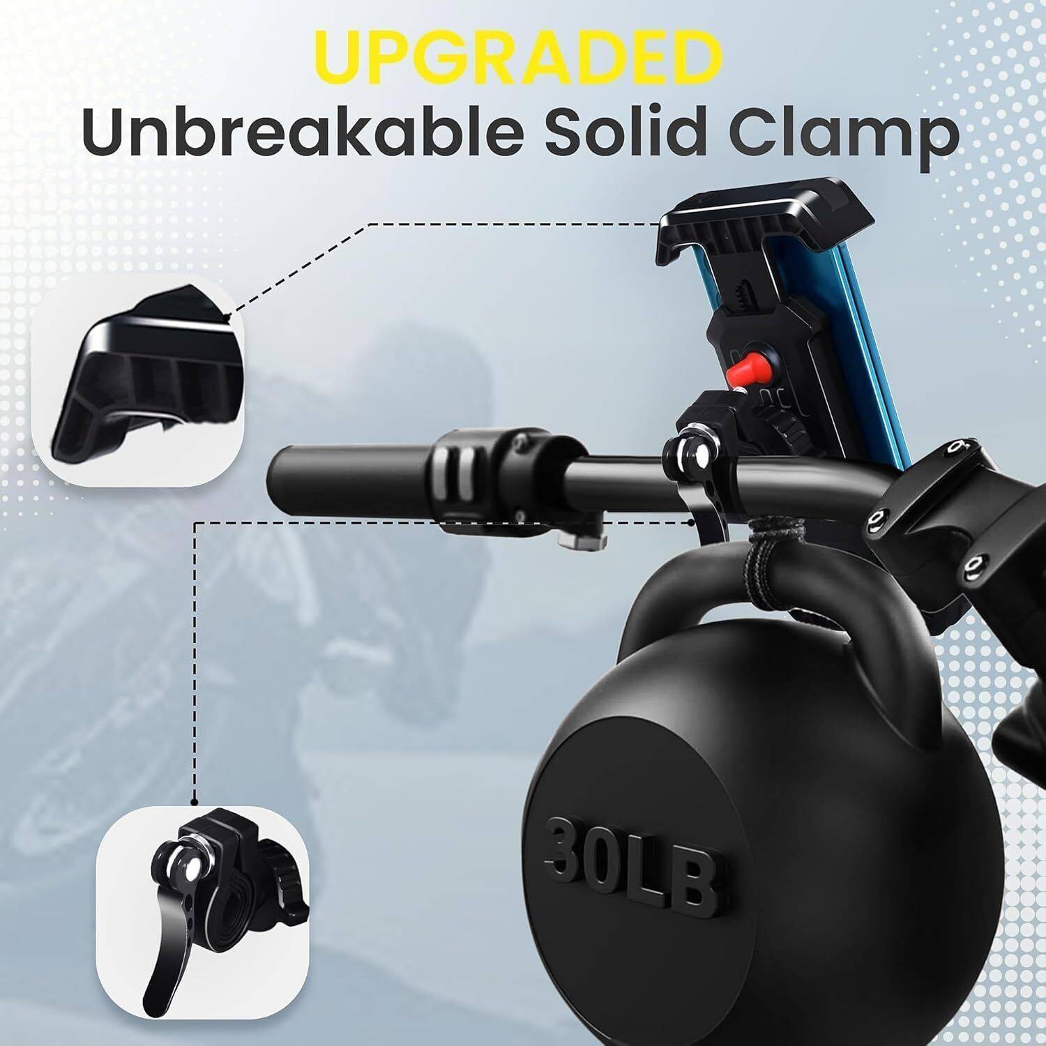 CASON Mobile Holder for Bikes with Mirror Mount - Image 4