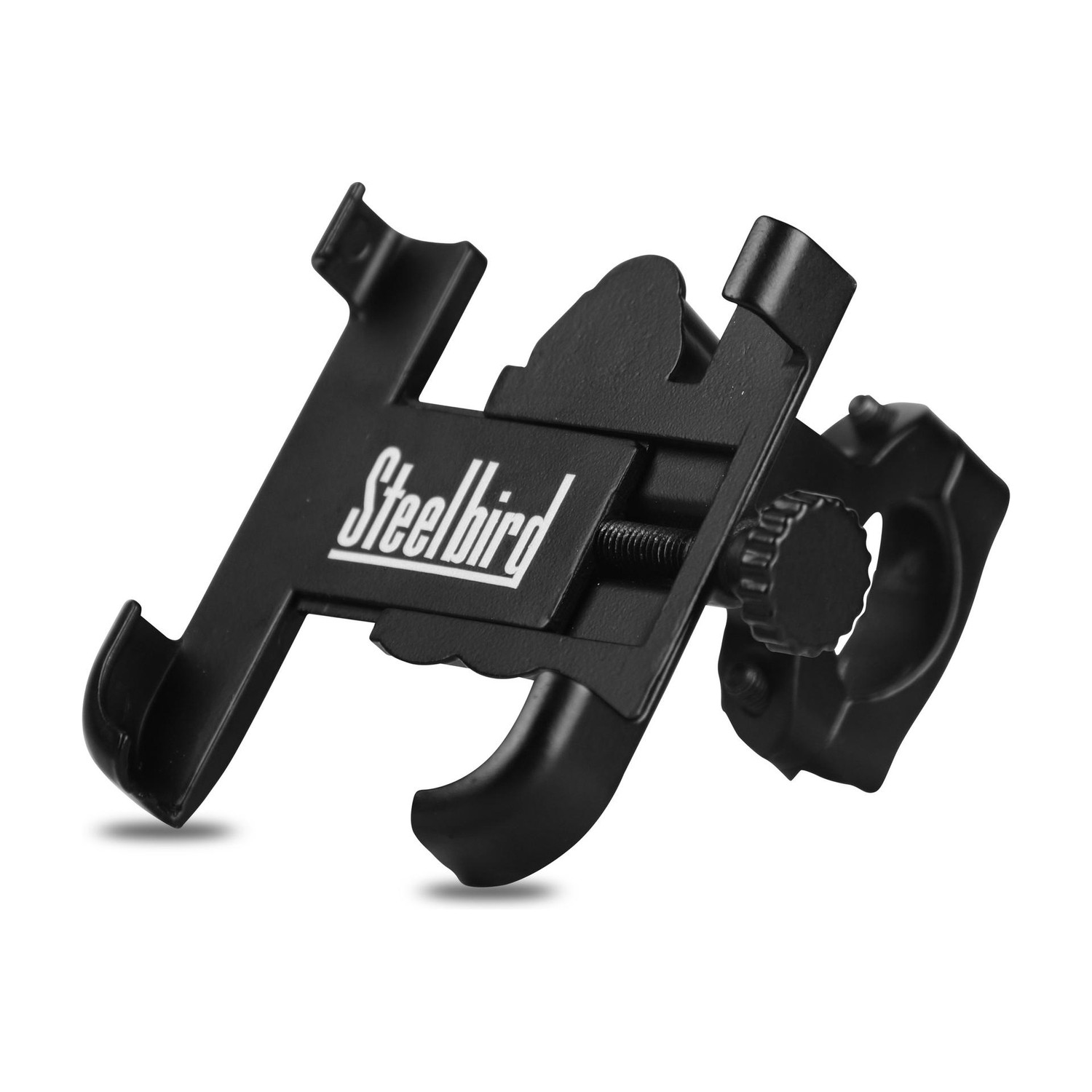 Image of Steelbird Universal Bike Mount Phone Holder with 360 Degree Rotating Handlebar Cradle Bike Mobile Holder (Black)