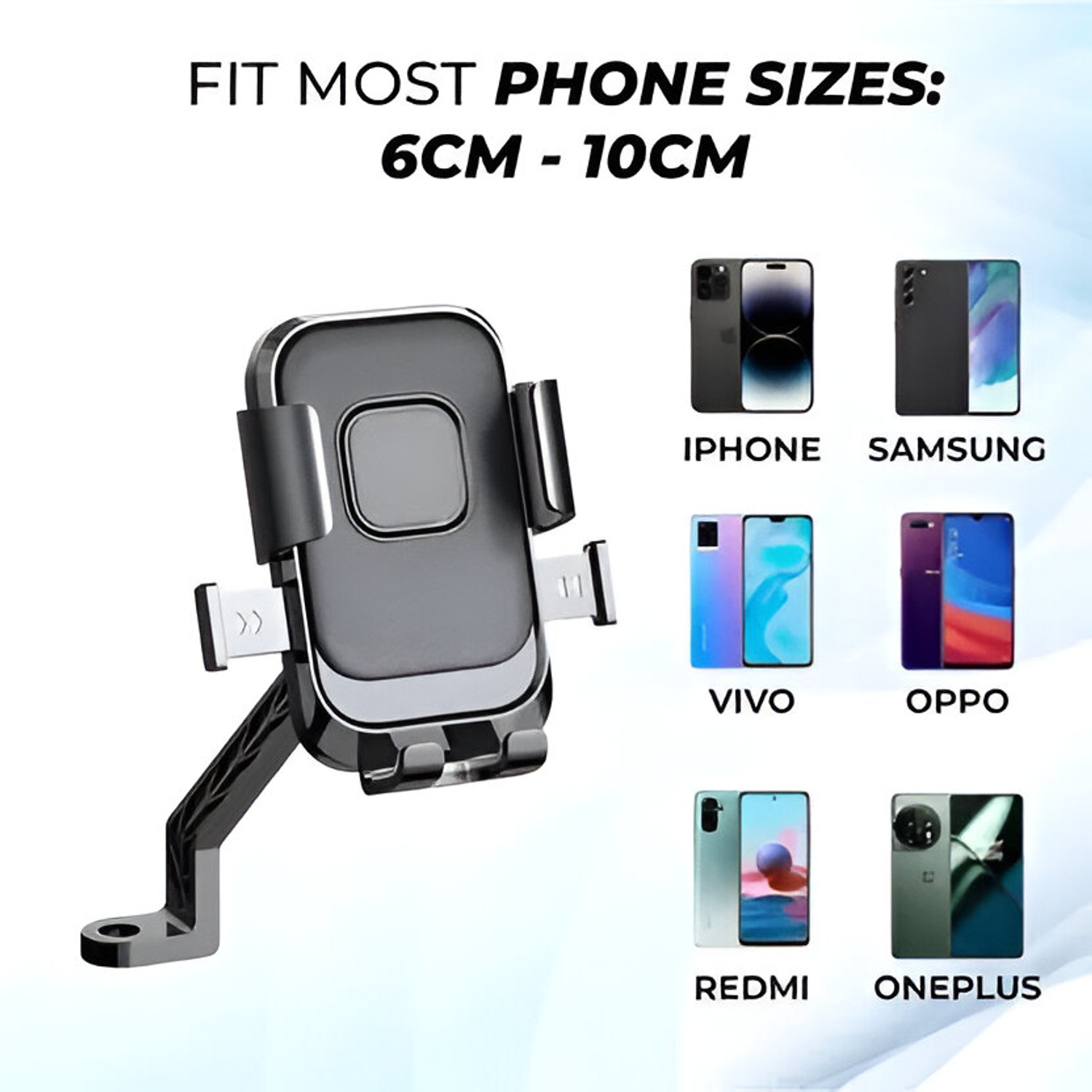 Image of TRUWEL XY-089 Bike /Scooty Mobile Holder | 360 Rotation | Lock Clamp | GPS & Navigation Bike Mobile Holder