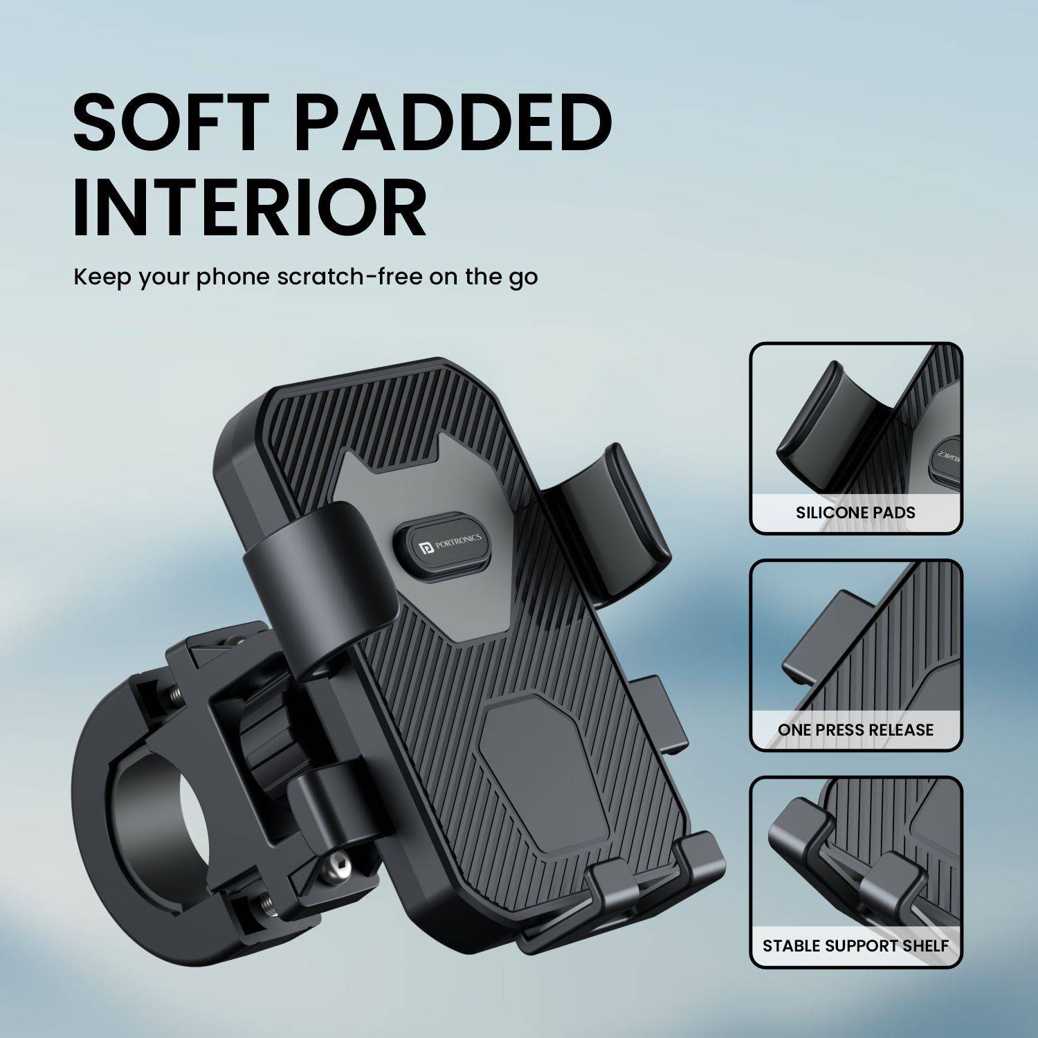Portronics Mobike 4 Bike Phone Mount - Image 5