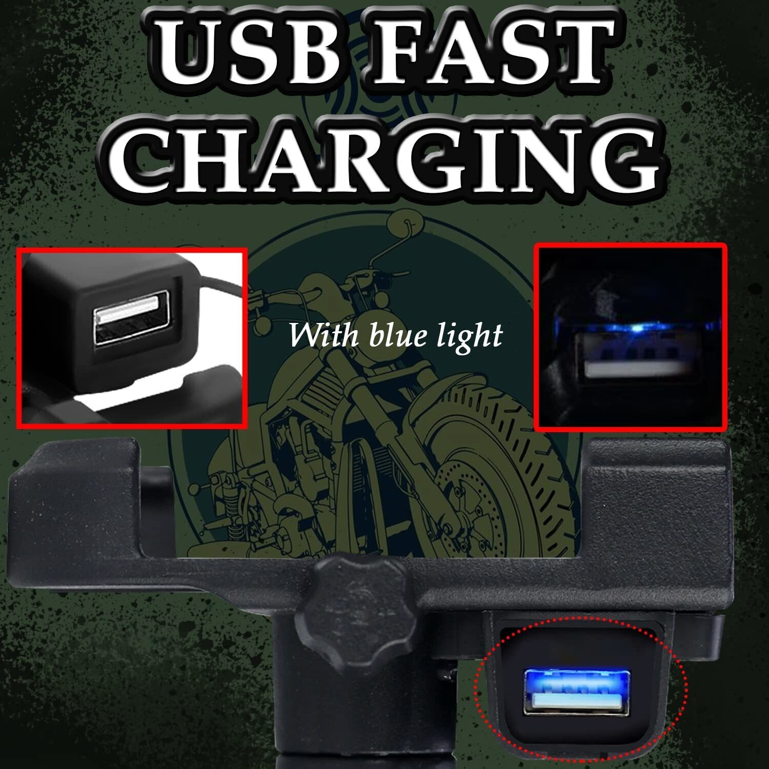 Image of Atoray Bike Holder Mobile Holder With Usb Holder Bike Mobile Holder