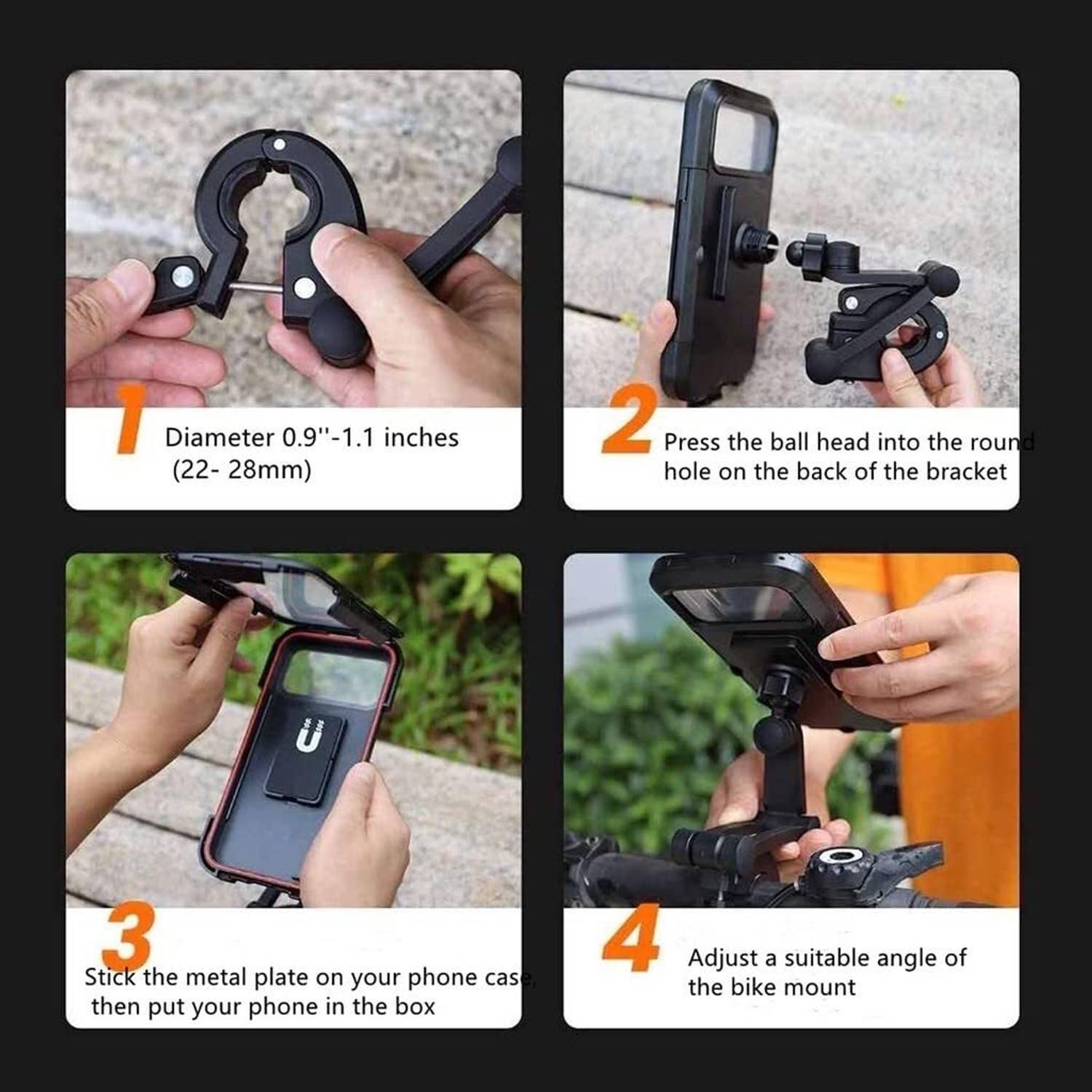 CHOVATIYA'S Bike Mobile Holder Black - Image 5