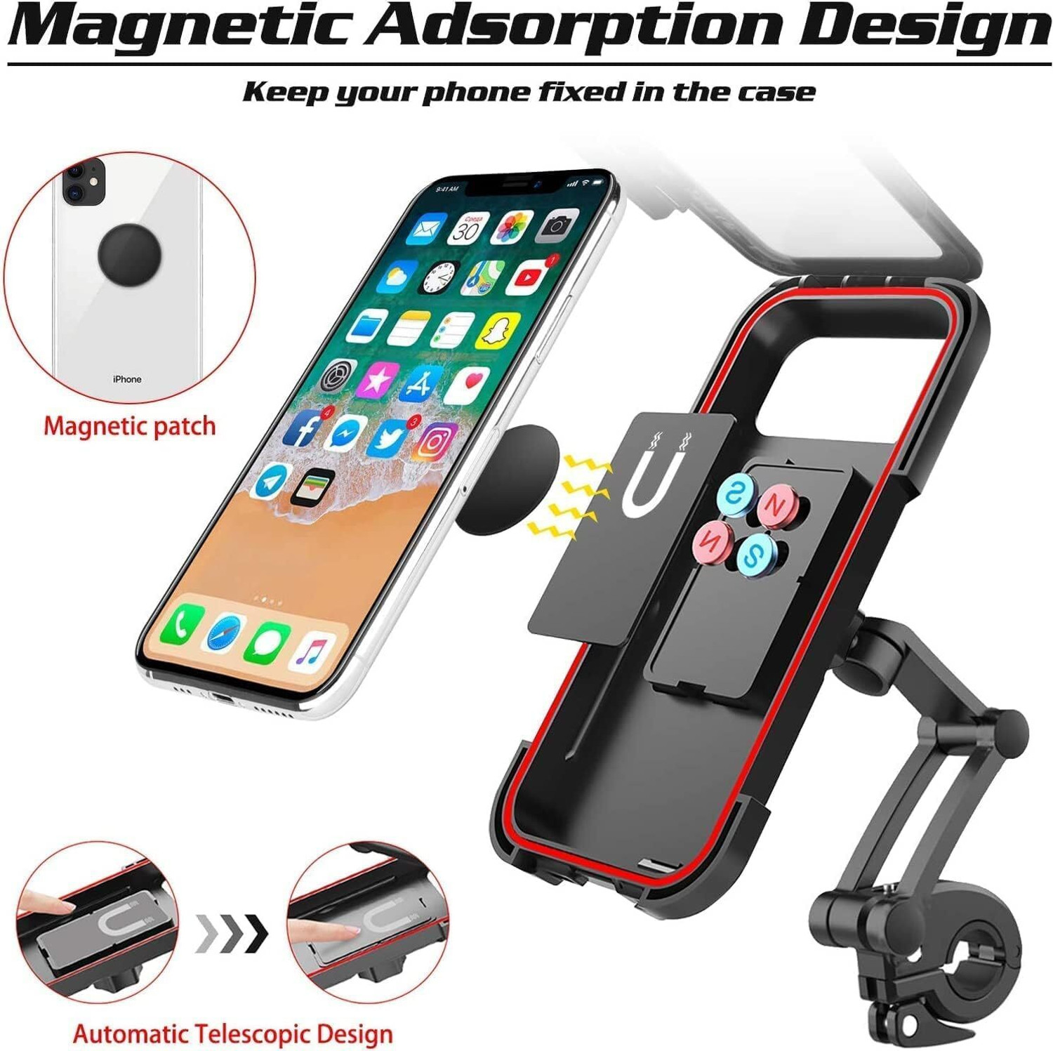 Image of FwellT Waterproof Bike Mobile Holder 360Adjustable For Bikes, Cycle Bike Mobile Holder