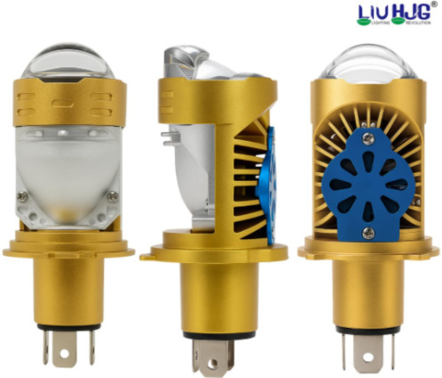 Image of VPL LIU HJG Golden H4 Projector LED Headlight Bulb Projector Lens