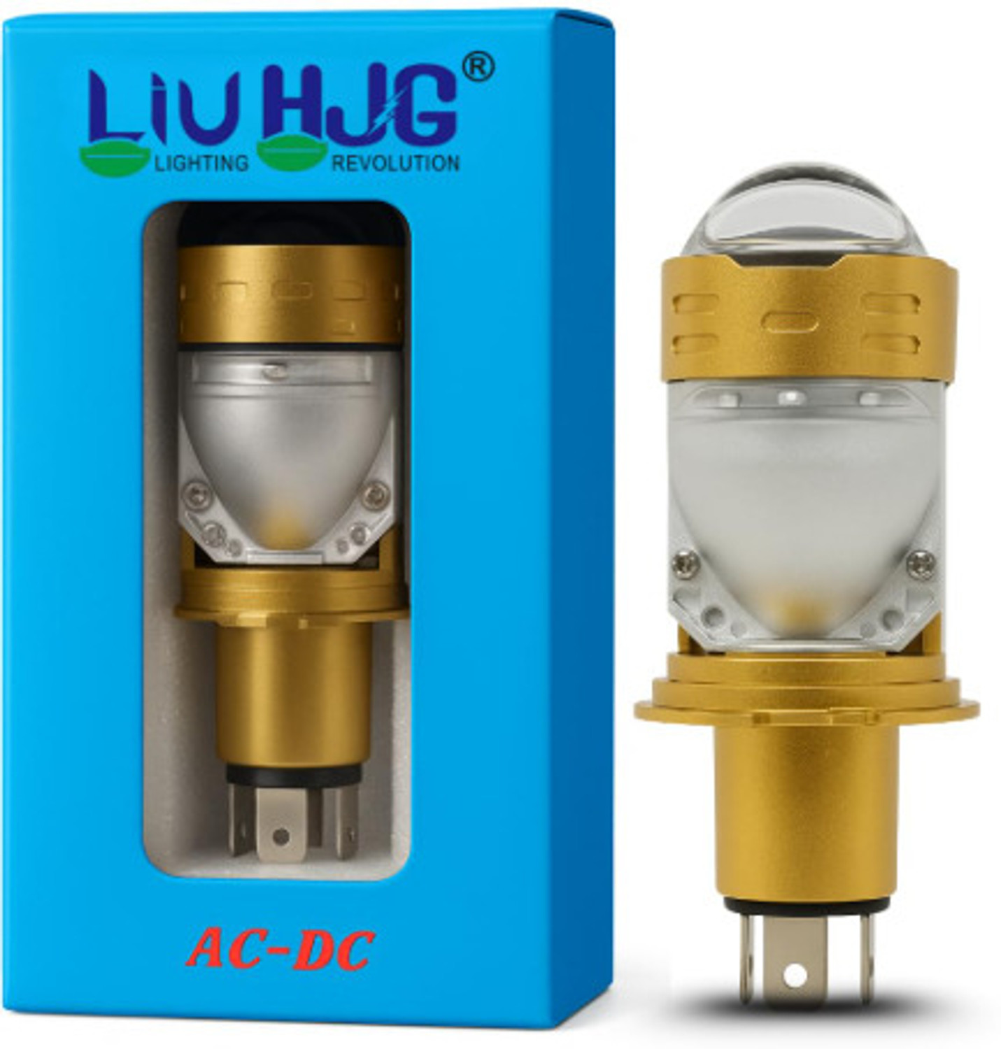 Image of VPL LIU HJG Golden H4 Projector LED Headlight Bulb Projector Lens