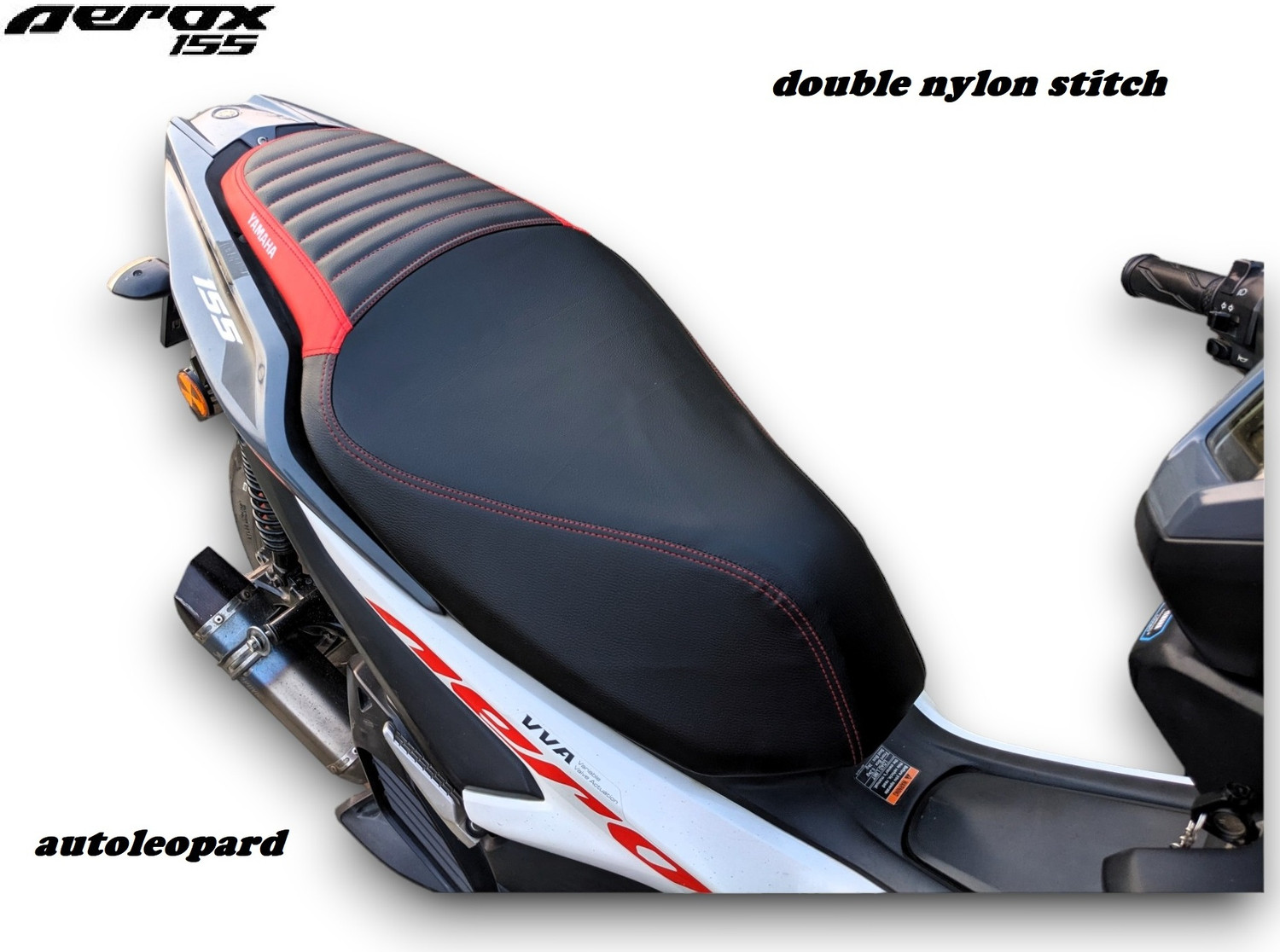 Image of AUTOLEOPARD AEROX 155 SCOOTY SEAT COVER Single Bike Seat Cover For Yamaha Aerox 155