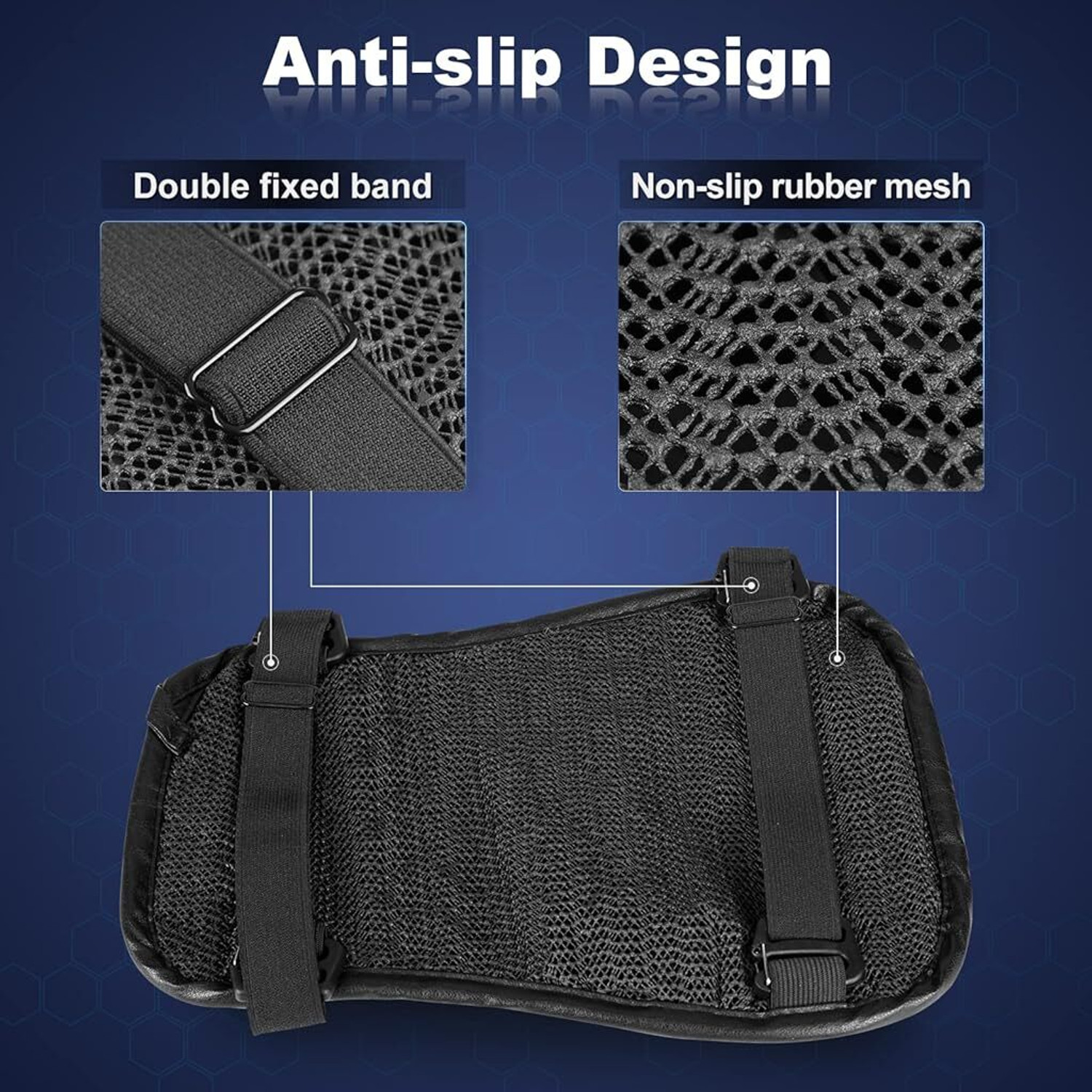 Image of gustave Motorcycle Seat Cushion Gel Pad Honeycomb Shock Absorption Single Bike Seat Cover For Universal For Bike Universal For Bike