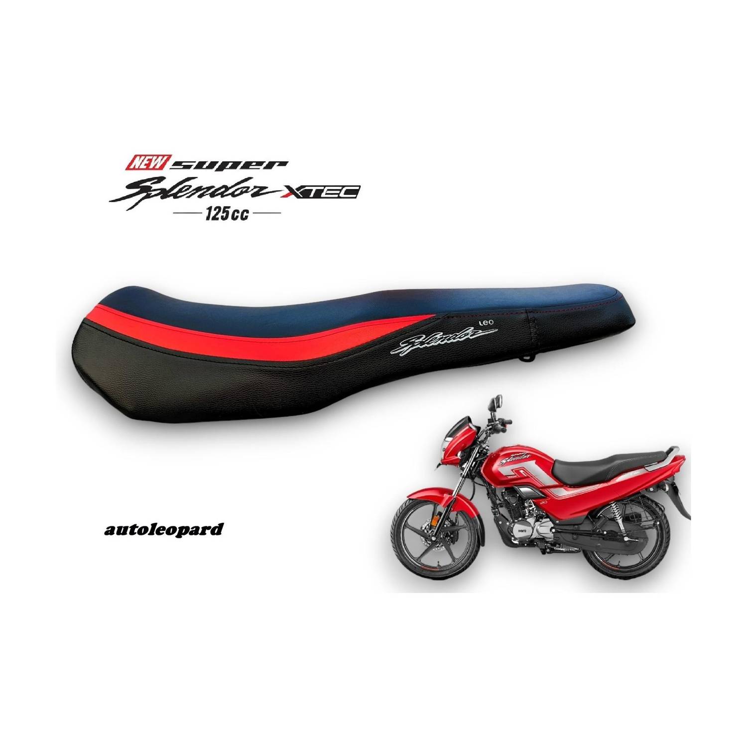 AUTOLEOPARD SUPER SPLENDOR BS6 SEAT COVER Single Bike Seat Cover For Hero Super Splendor