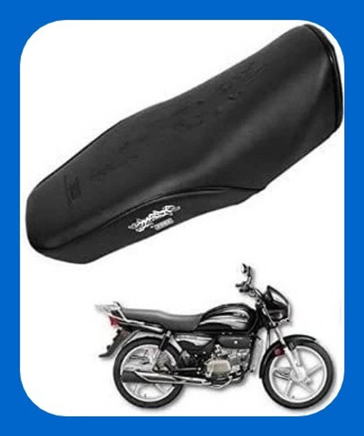 carbox Cover-New142-Waterproof Durable Faux Leather Single Bike Seat Cover Single Bike Seat Cover For Hero Splendor, Splendor Plus, Splendor Pro, Super Splendor