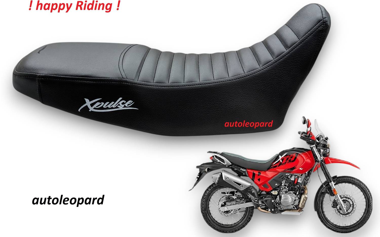 AUTOLEOPARD X PULSE PRO 4V 200 PREMIUM TOUCH Single Bike Seat Cover For Hero NA