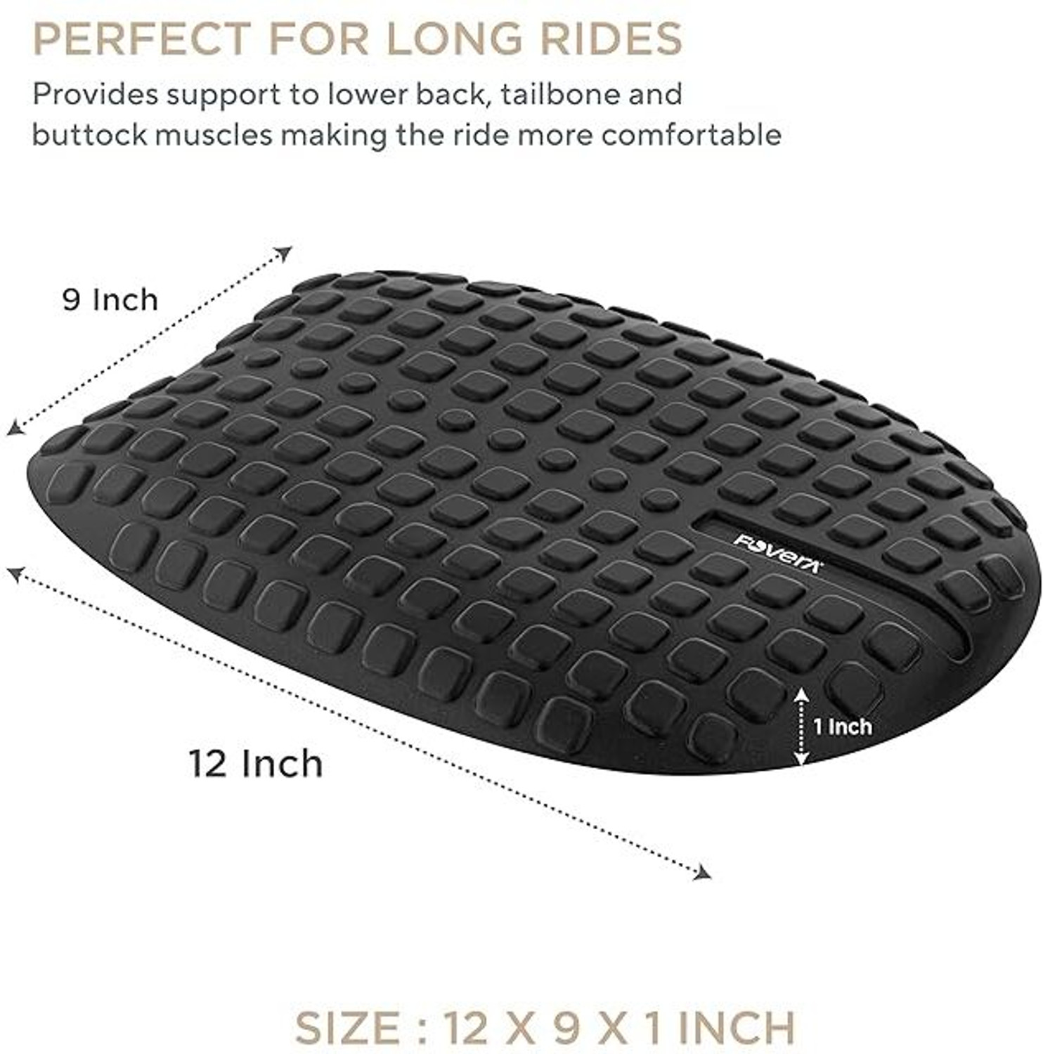Image of FOVERA Motorcycle Gel Cushion - Supports Sit Bones, Tailbone, and Buttock Muscles- Single Bike Seat Cover For Universal For Bike NA