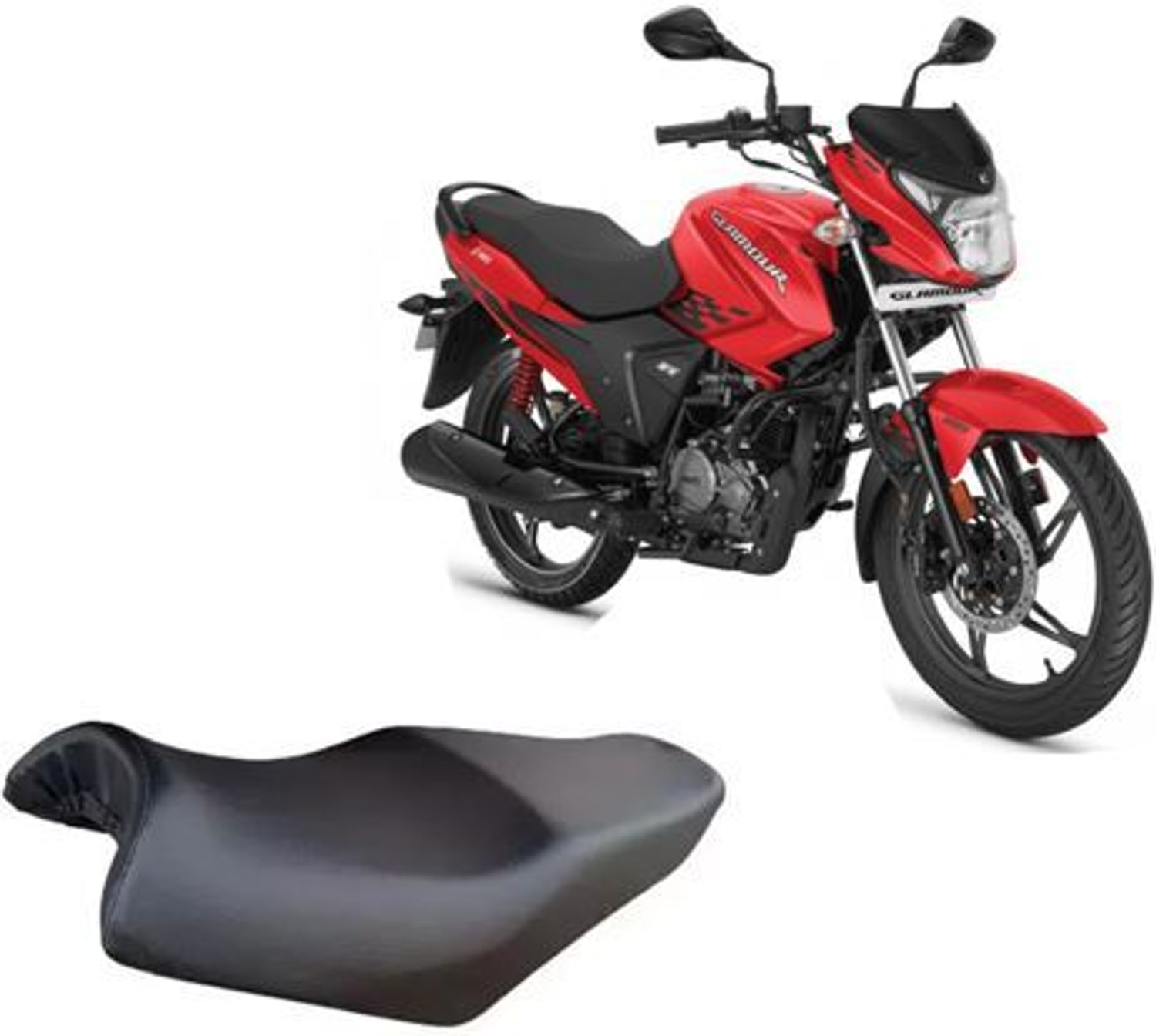 Image of Sanaacreation GLAMOUR SEAT COVER 01 Single Bike Seat Cover For Hero Glamour
