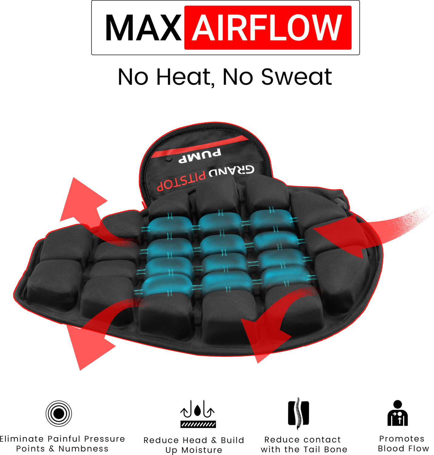 Image of GrandPitstop Airseat Bub C Single Bike Seat Cover For Royal Enfield Bullet Classic