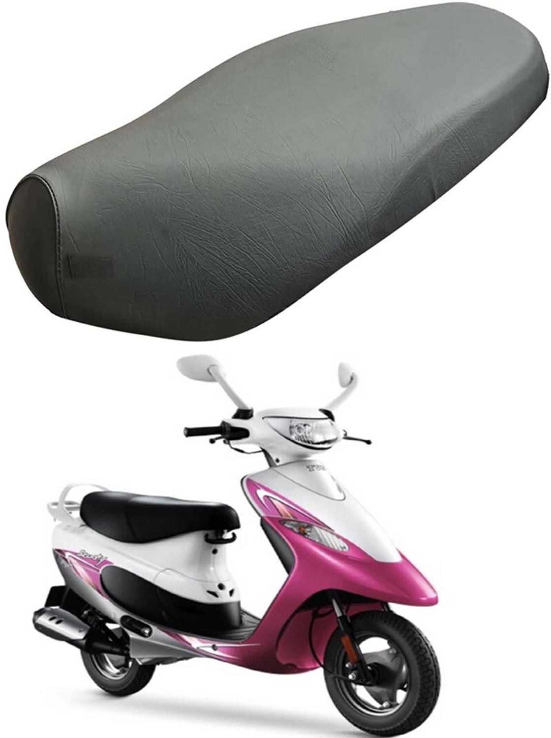 anmol enterprises RN_BIKE/SCOOTY/SINGLE SEAT COVER-SD0021 Single Bike Seat Cover For TVS Pep Plus