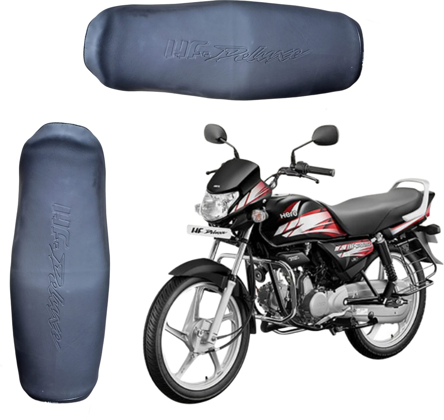 Image of Sanaacreations PJ HF DELUX SEAT COVER 003 Single Bike Seat Cover For Hero NA