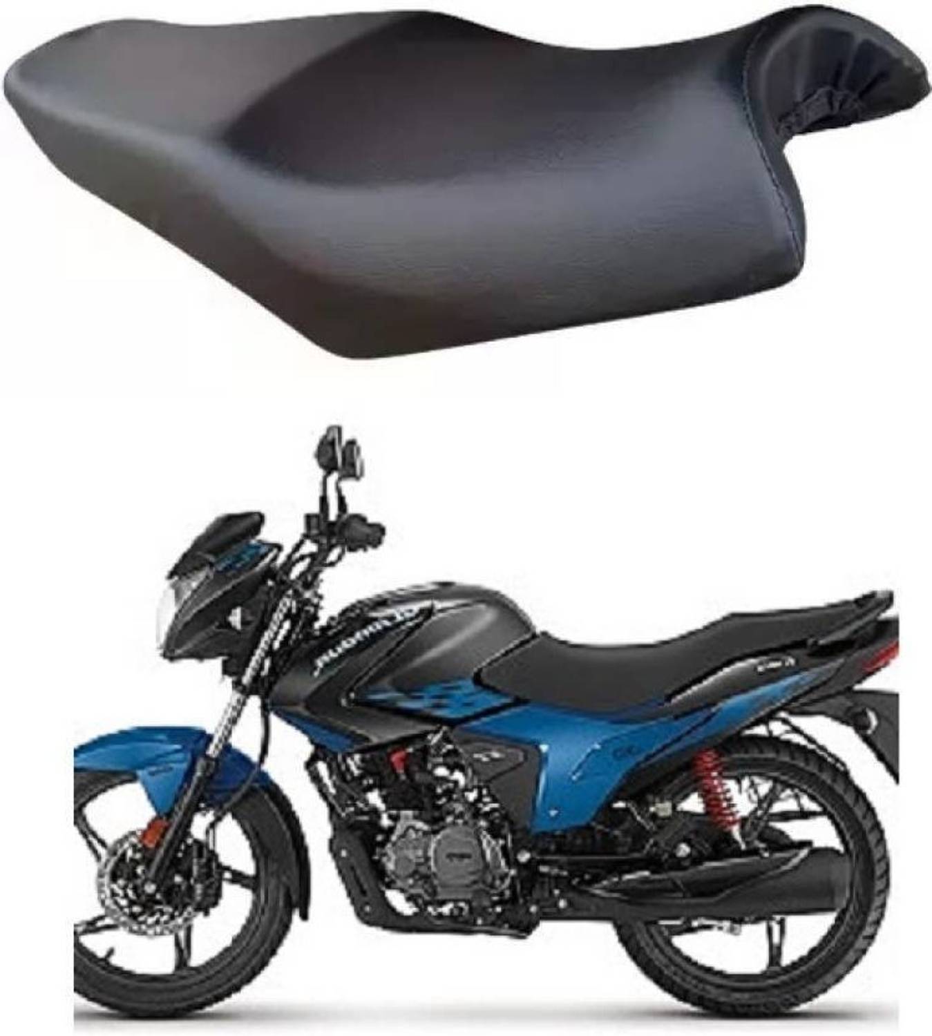Carbox Enterprises New7-Waterproof Durable Faux Leather Single Bike Seat Cover Single Bike Seat Cover For Hero Glamour