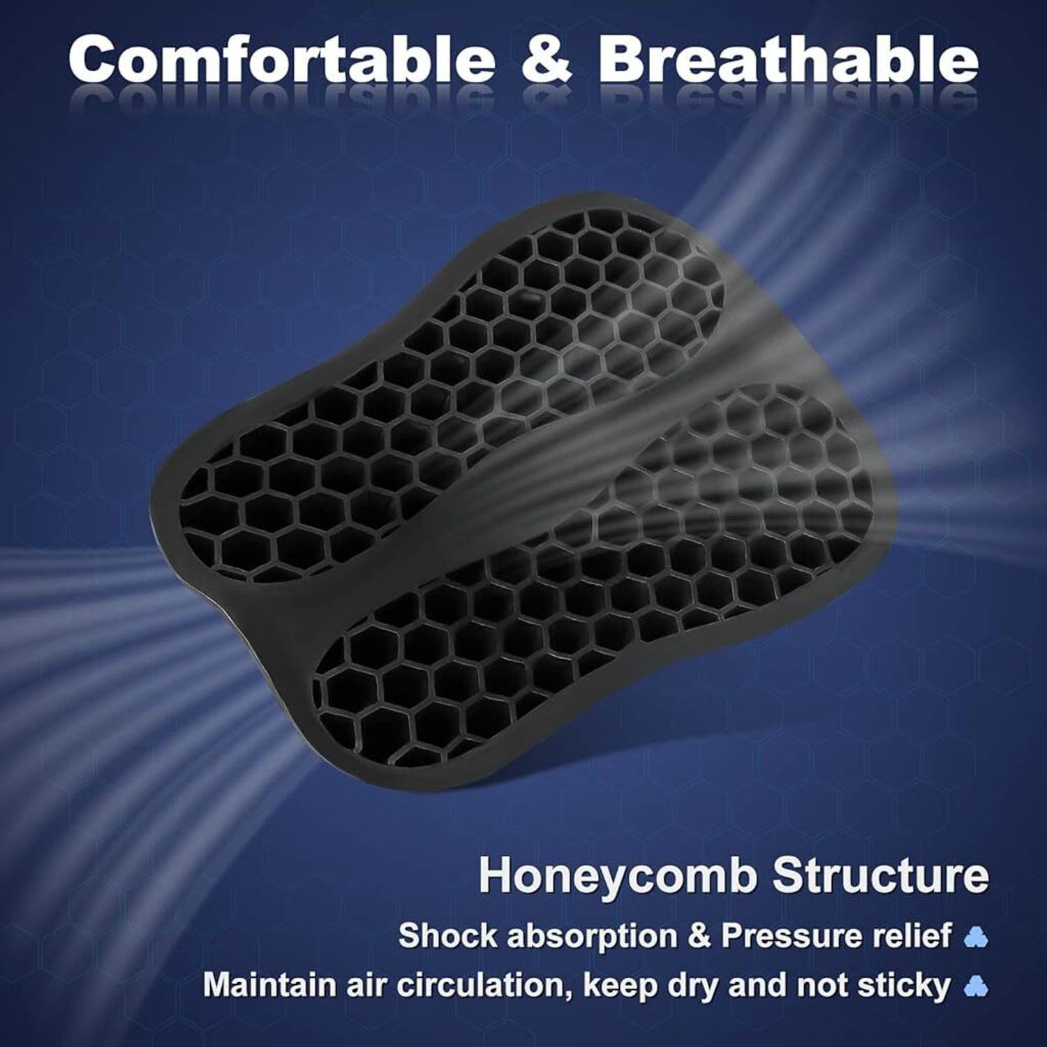 Image of gustave Motorcycle Seat Cushion Gel Pad Honeycomb Shock Absorption Single Bike Seat Cover For Universal For Bike Universal For Bike