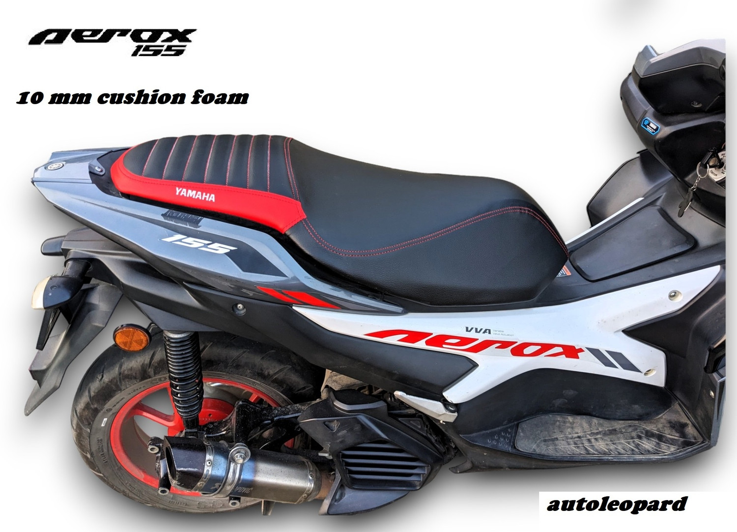 Image of AUTOLEOPARD AEROX 155 SCOOTY SEAT COVER Single Bike Seat Cover For Yamaha Aerox 155